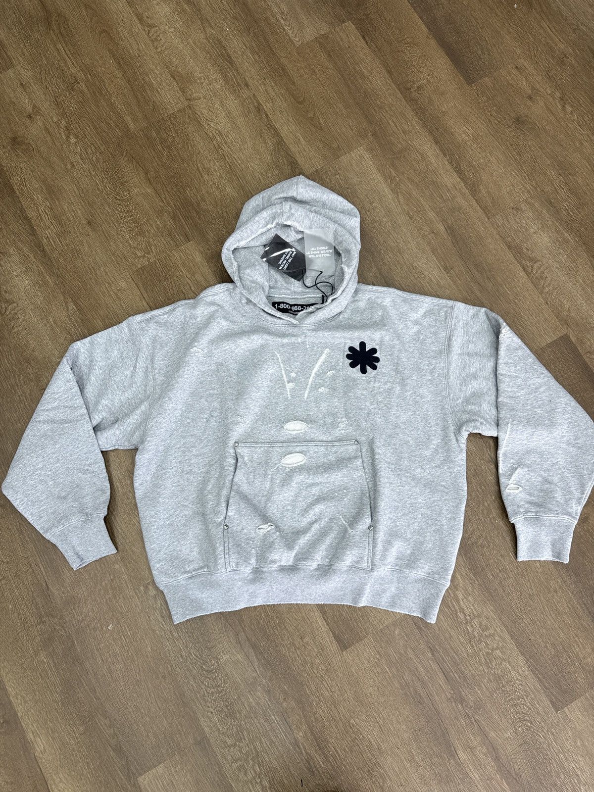 LOSTSHDWS DSTRY DBL LAYER LOGO HOODIE (GREY) Size US XXL / EU 58 / 5 - 1 Thumbnail