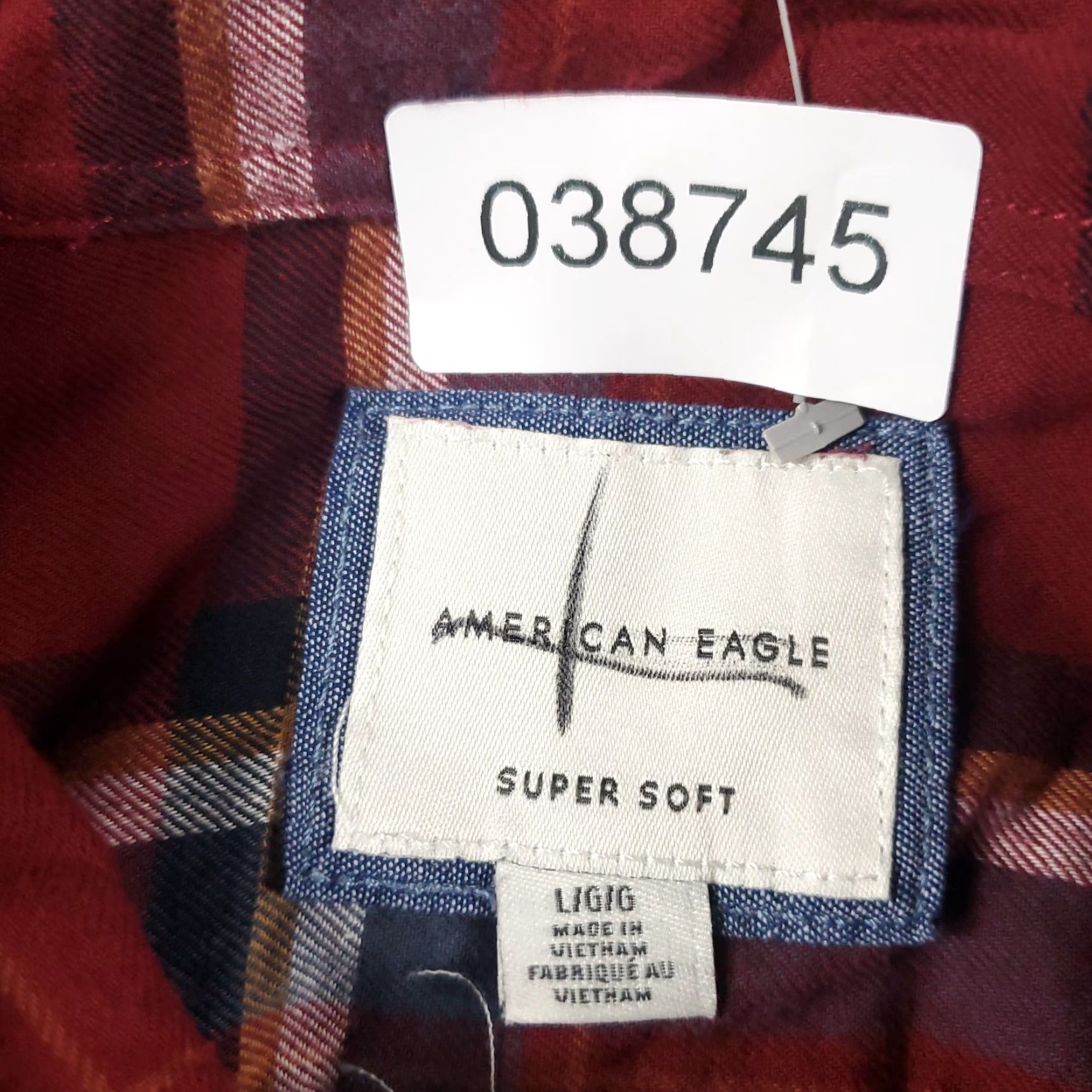 American Eagle Outfitters American Eagle Shirt Mens Large Red Plaid Outdoors Button Up Long Sleeve Size US L / EU 52-54 / 3 - 6 Thumbnail