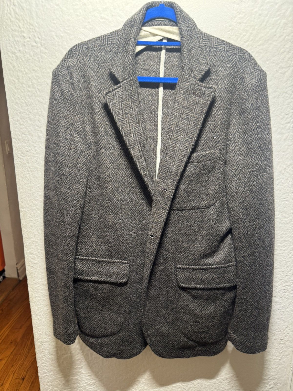 1ST PAT-RN EVANS "HERRINGBONE DI MAGLIA" PURE WOOL - XXL Size 44R - 3 Thumbnail