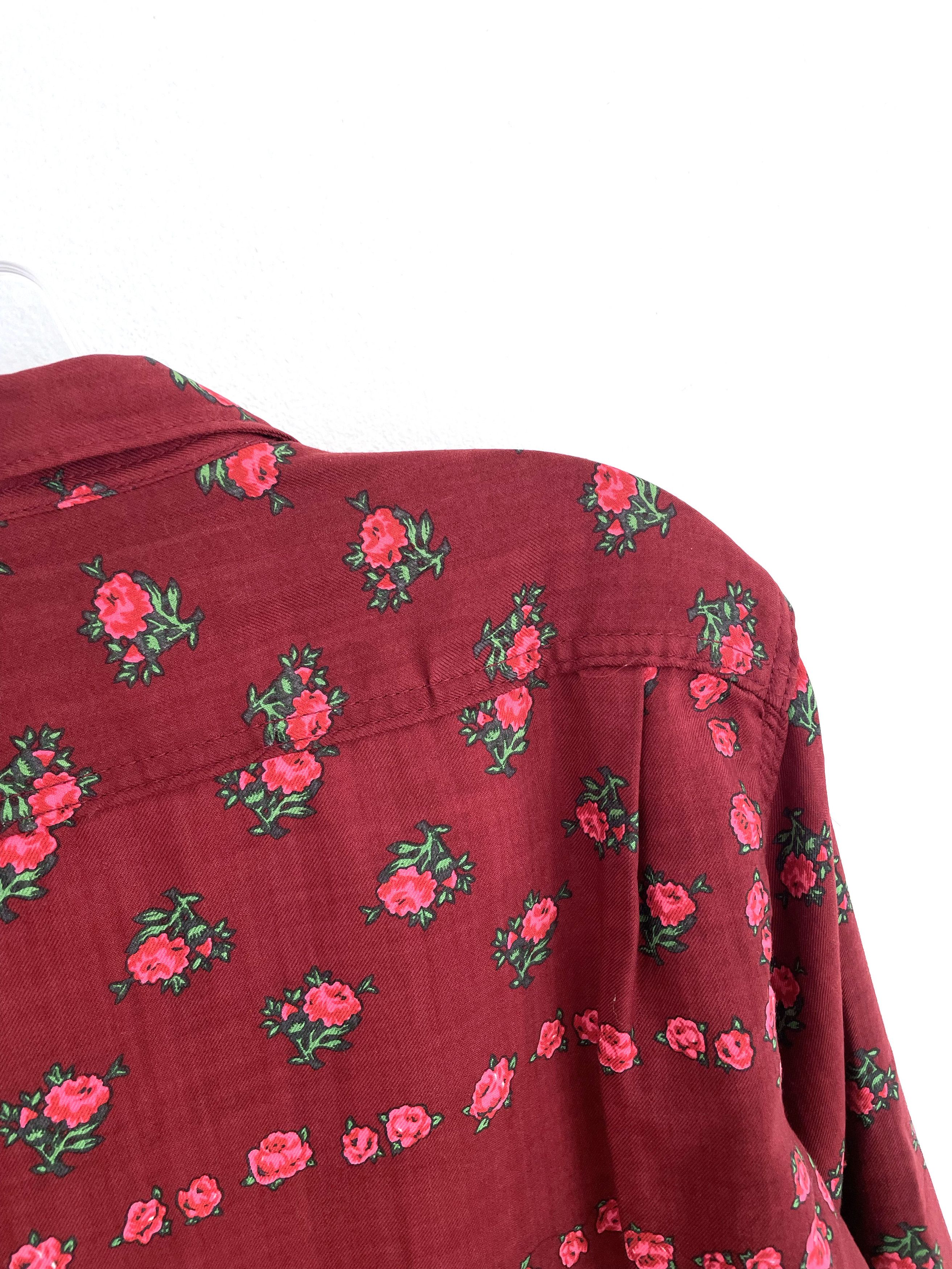 Comme des Garcons Homme 2003 Floral Wool Buttonup Size US M / EU 48-50 / 2 - 9 Thumbnail