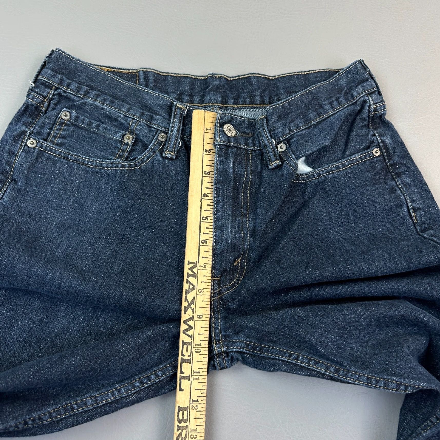 Levi's Levis 514 Jeans Mens 32x34 Blue Dark Wash Denim Straight Fit Casual Size US 32 / EU 48 - 5 Thumbnail