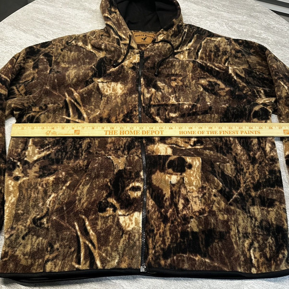 North River Outfitters × Vintage Vintage 90s North River Outfitters Camo Fleece Jacket XL Size US XL / EU 56 / 4 - 4 Thumbnail