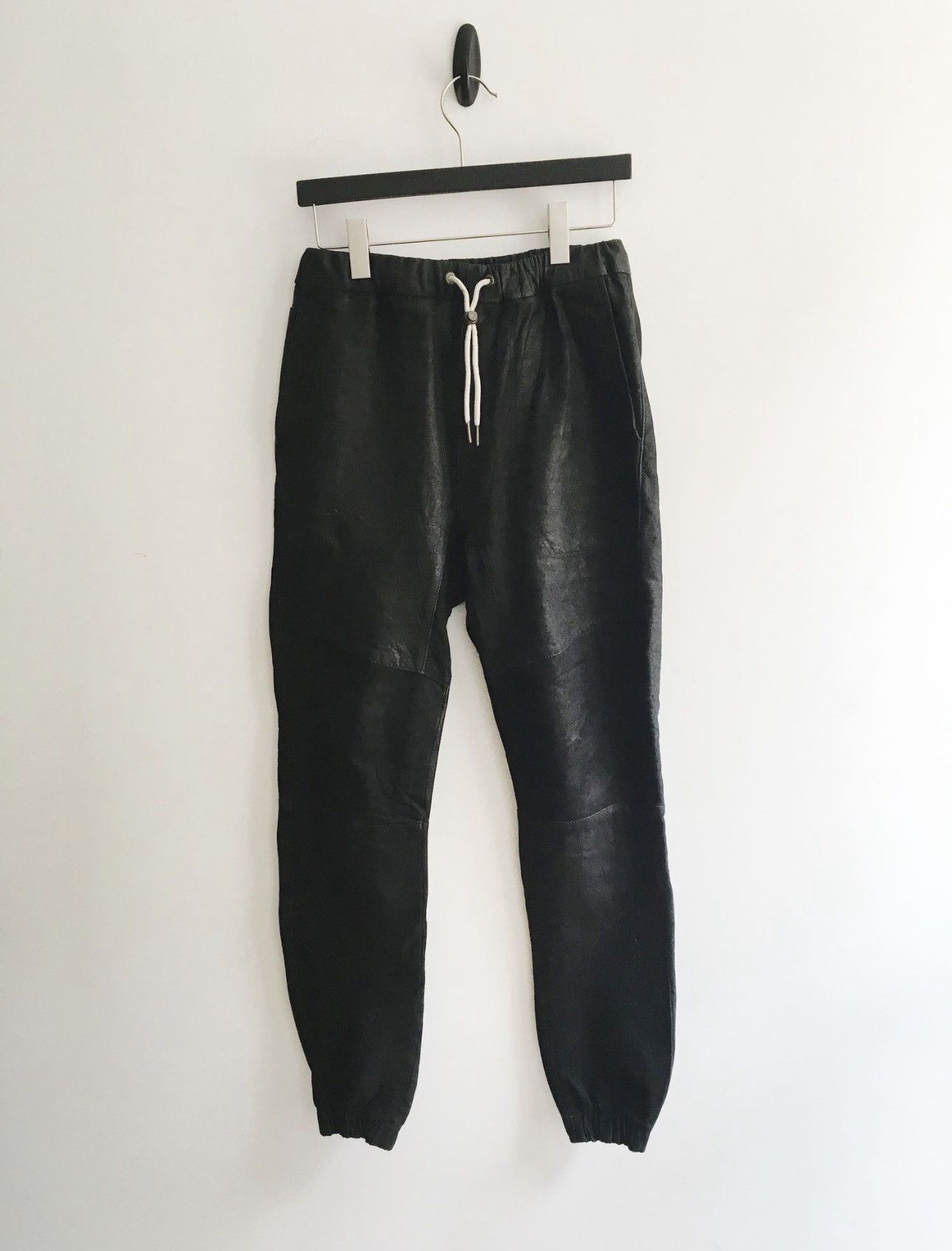 Zanerobe Sureshot Leather Joggers | Black | 32 Size US 32 / EU 48 - 1 Thumbnail