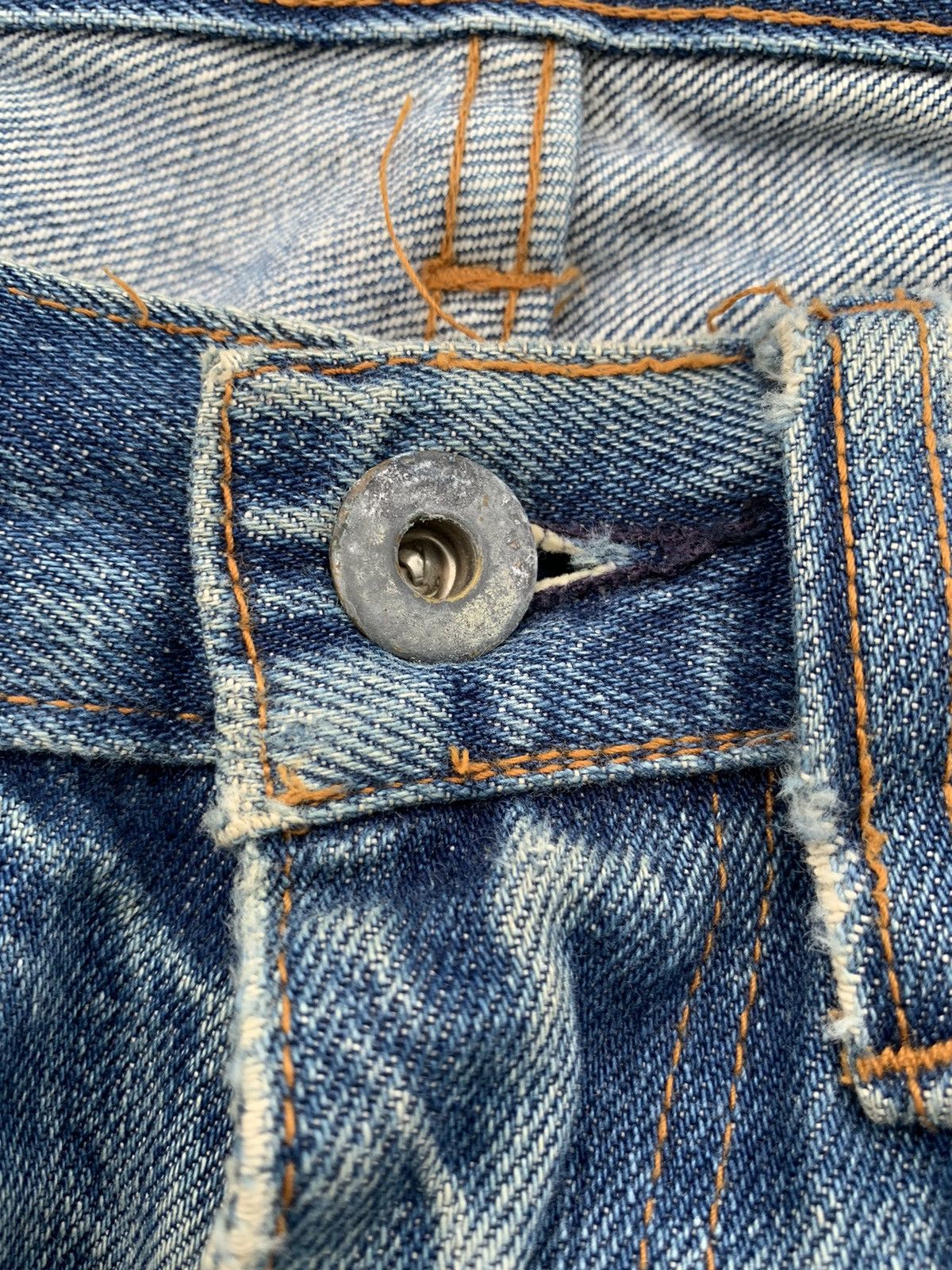 Japanese Brand VINTAGE FIRST STANDARD CO RUSTY FADED DISTRESSED DENIM Size US 33 - 14 Thumbnail