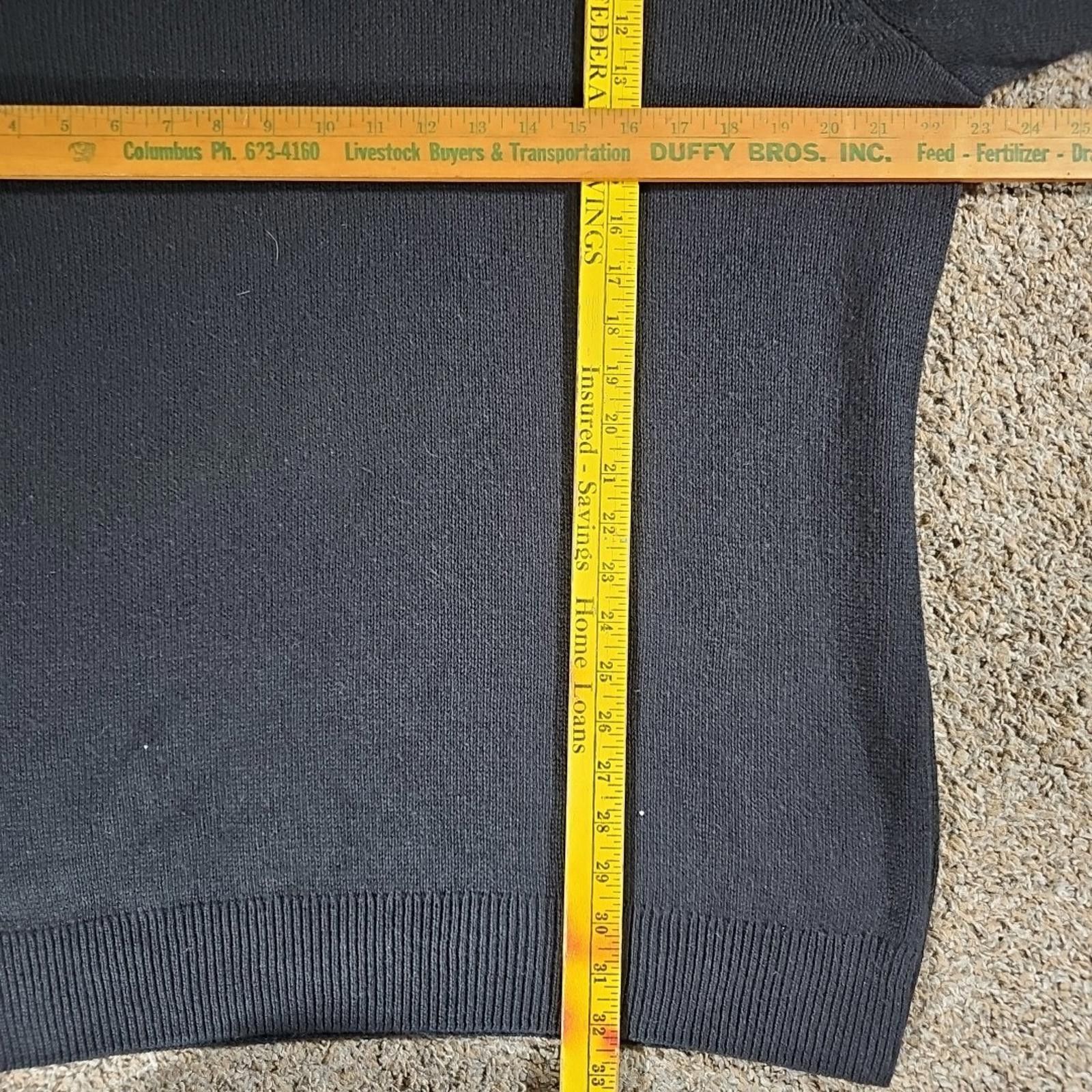 Sonoma Sonoma XL TALL 1/4 Zip Tight Cable Knit Sweater Black Size US XL / EU 56 / 4 - 4 Thumbnail