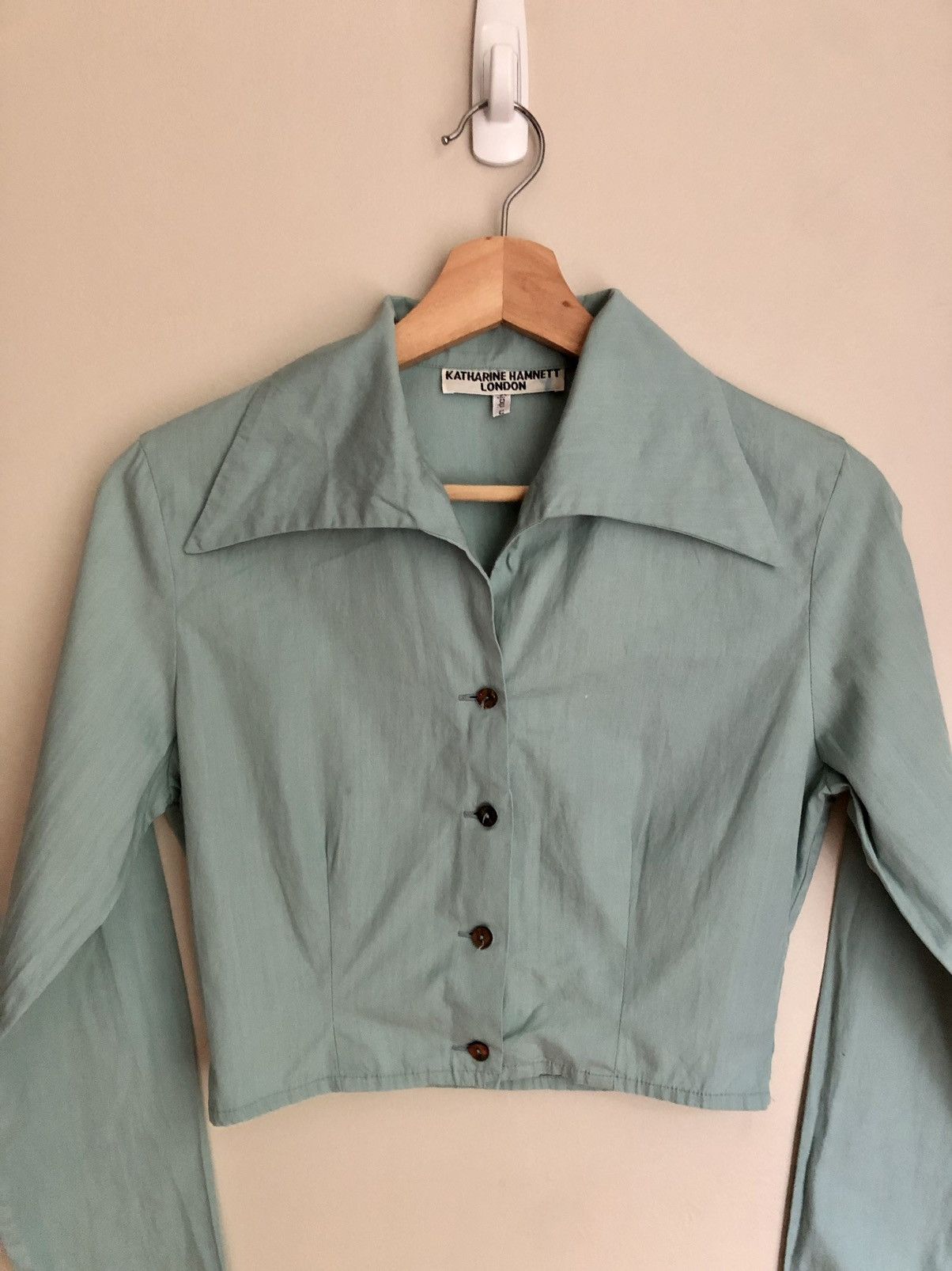 Katharine Hamnett London Katharine Hamnett 1990’s Big Collar Crop Top Size XS / US 0-2 / IT 36-38 - 7 Thumbnail