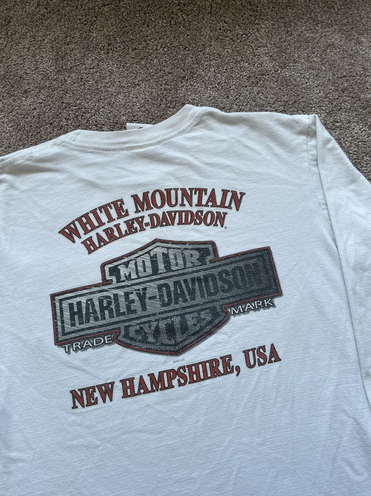 Harley Davidson × Vintage 2007 Harley Davidson Long Sleeve Tee Size US S / EU 44-46 / 1 - 7 Thumbnail