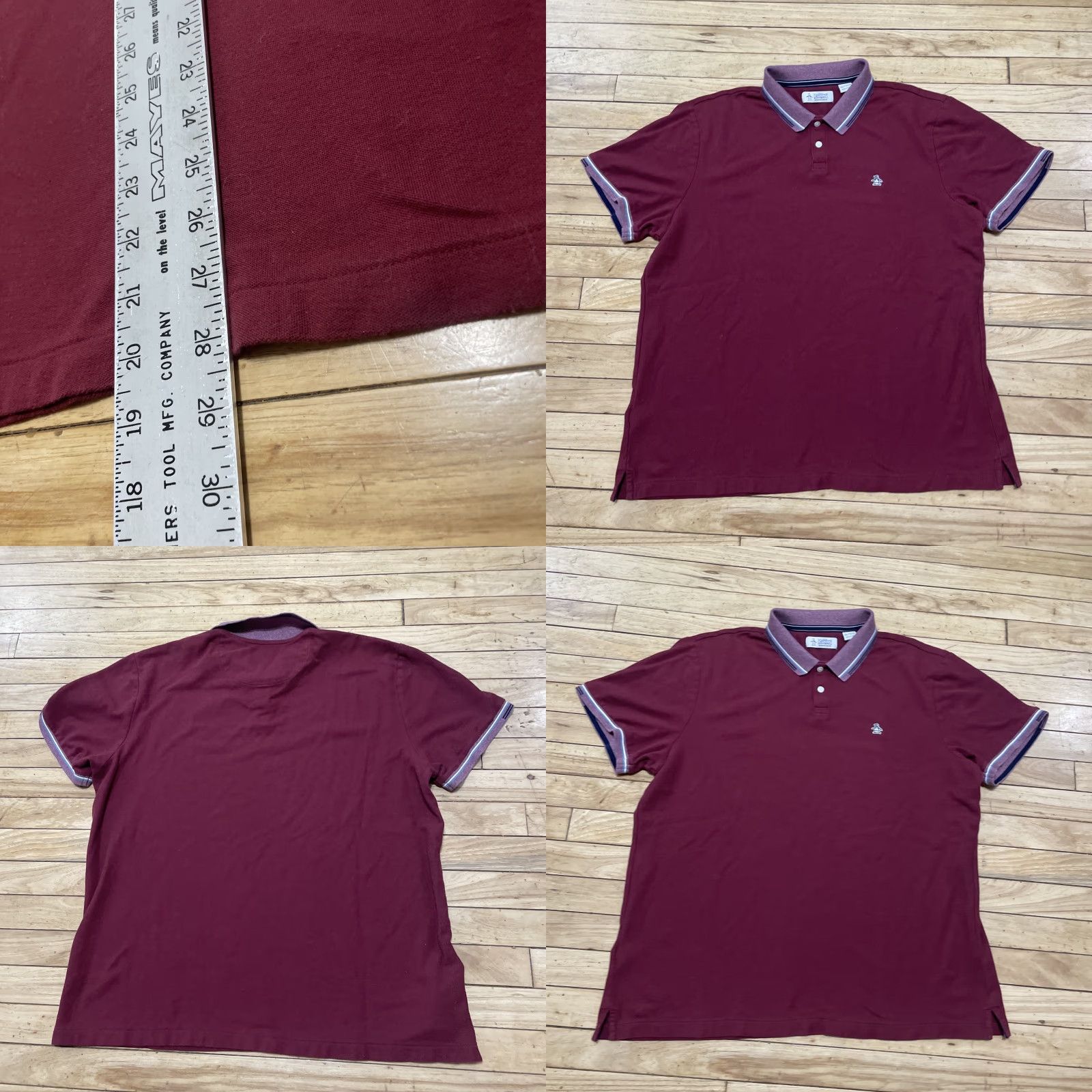Vintage Penguin Polo Shirt Mens XXL Red Organic Cotton Short Sleeve Golf Classic Logo Size US XXL / EU 58 / 5 - 9 Thumbnail