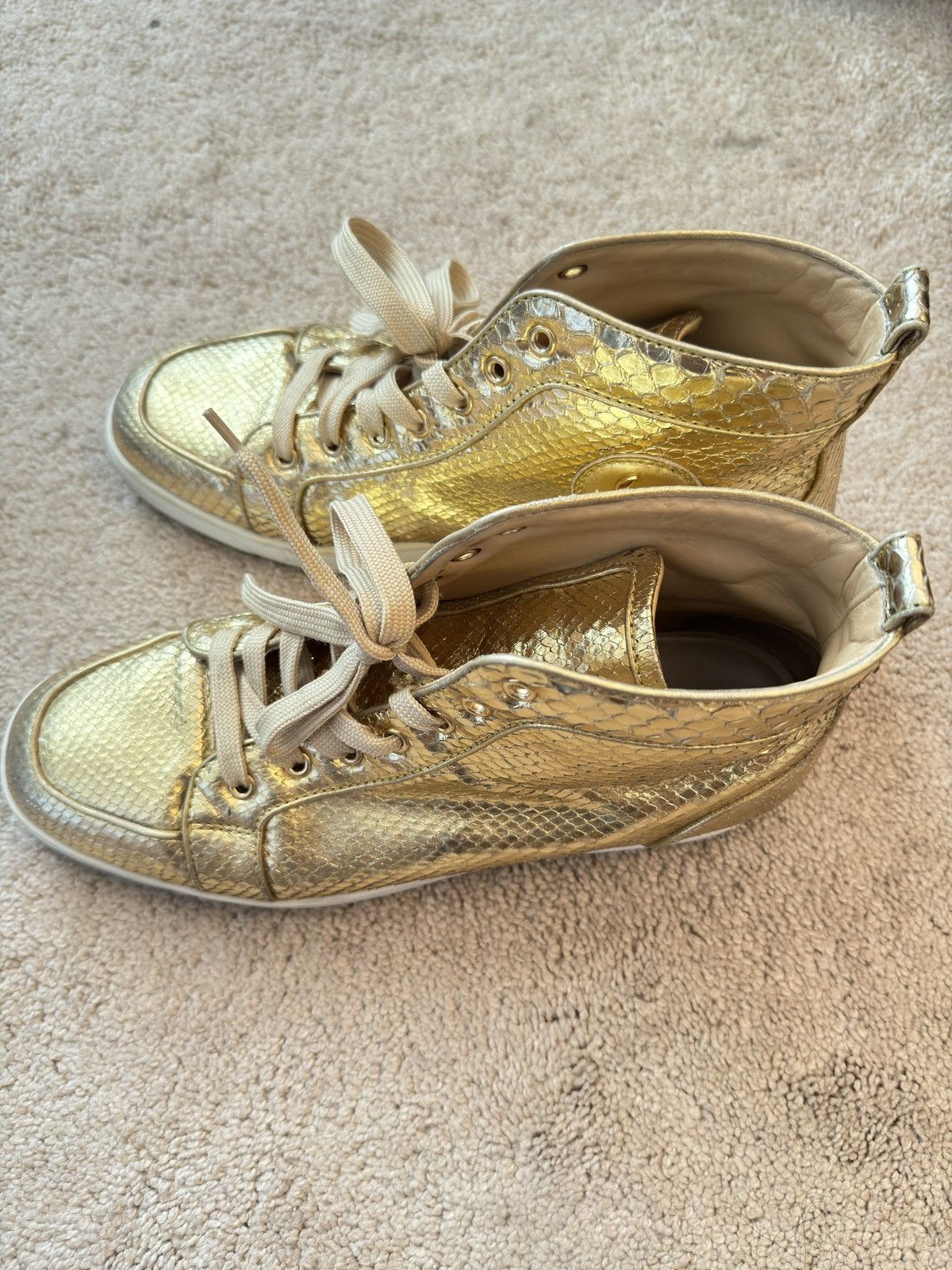 Christian Louboutin Christian Louboutin mens Gold skin shoes 43 US10 Size US 10 / EU 43 - 4 Thumbnail