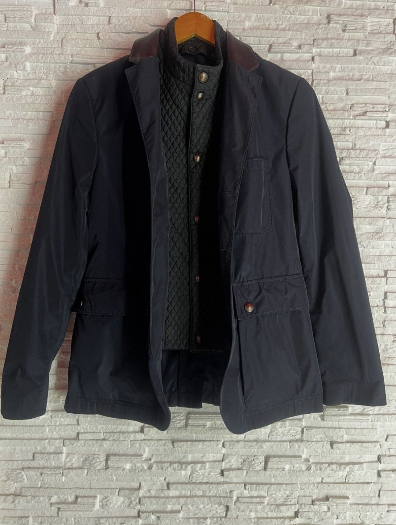 Burberry Burberry Lightweight Jacket Blazer Navy Removable Liner Size US S / EU 44-46 / 1 - 2 Thumbnail