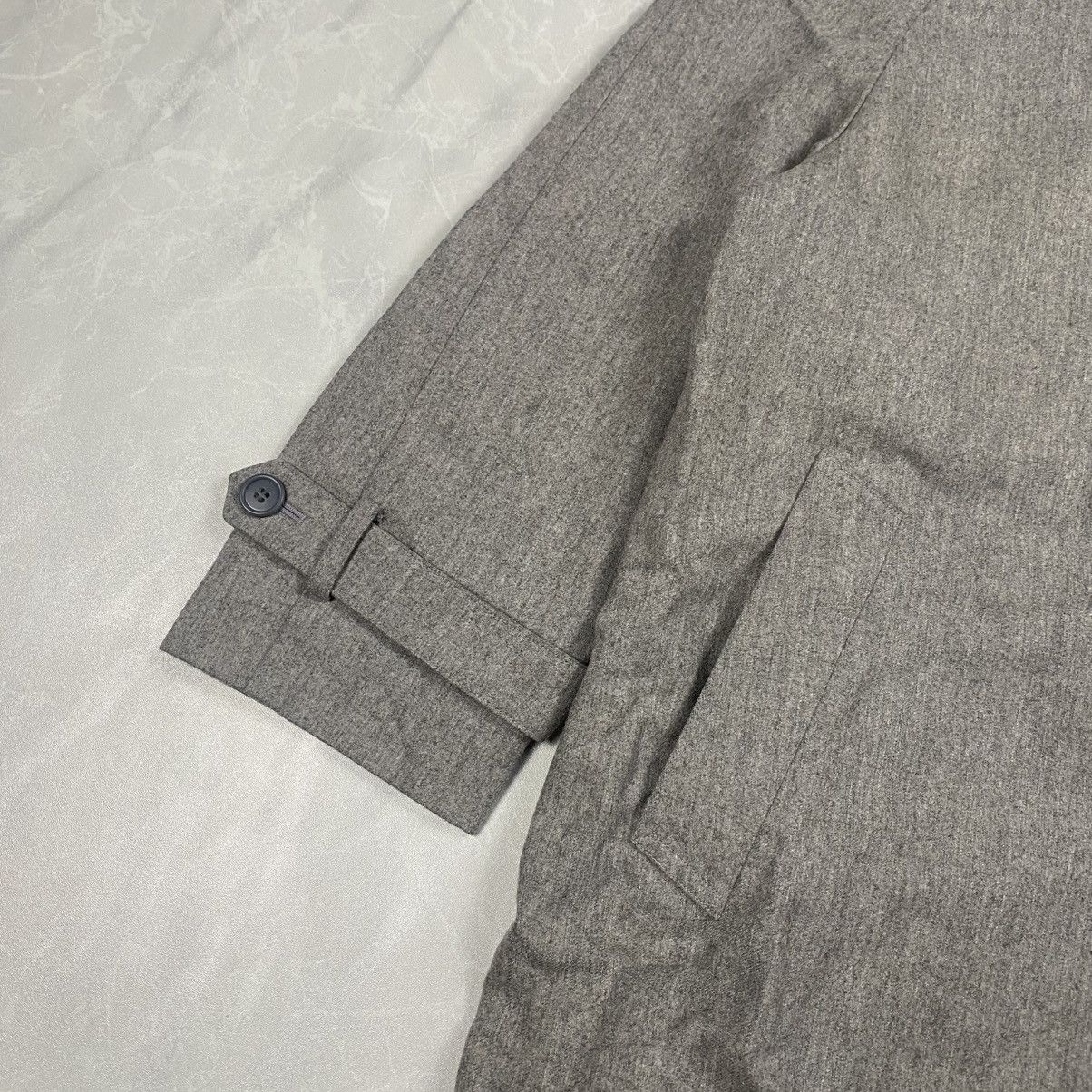 Sanyo Vintage 90s Sanyo Blue Flag Wool Blend Light Trench Coat Size US M / EU 48-50 / 2 - 4 Thumbnail