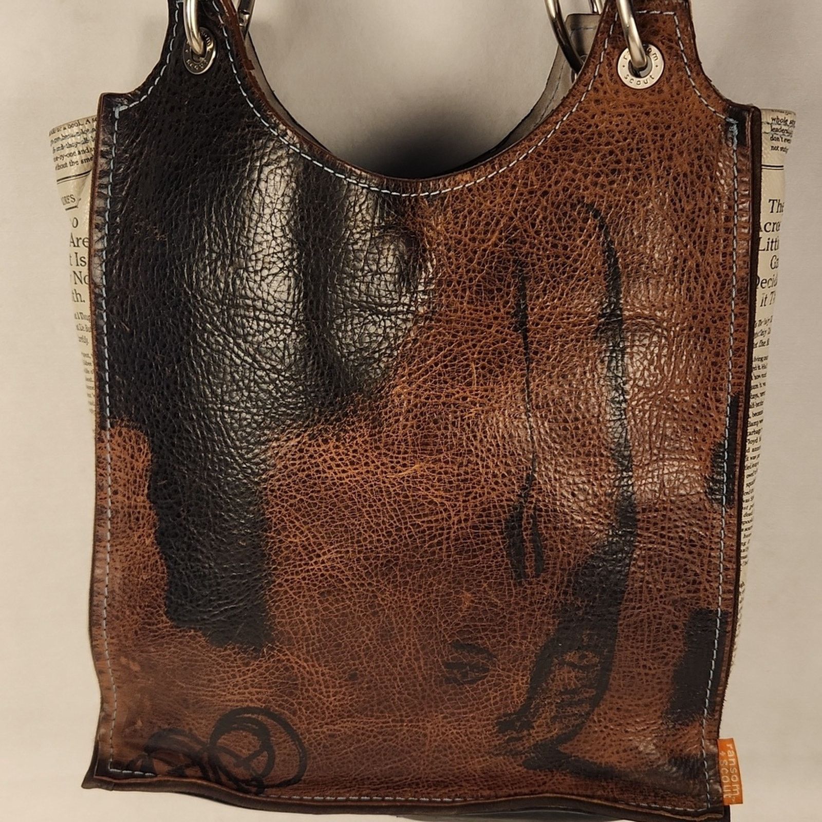 The Unbranded Brand Ransom + Scout Leather Handbag NEWSPAPER Size ONE SIZE - 2 Thumbnail