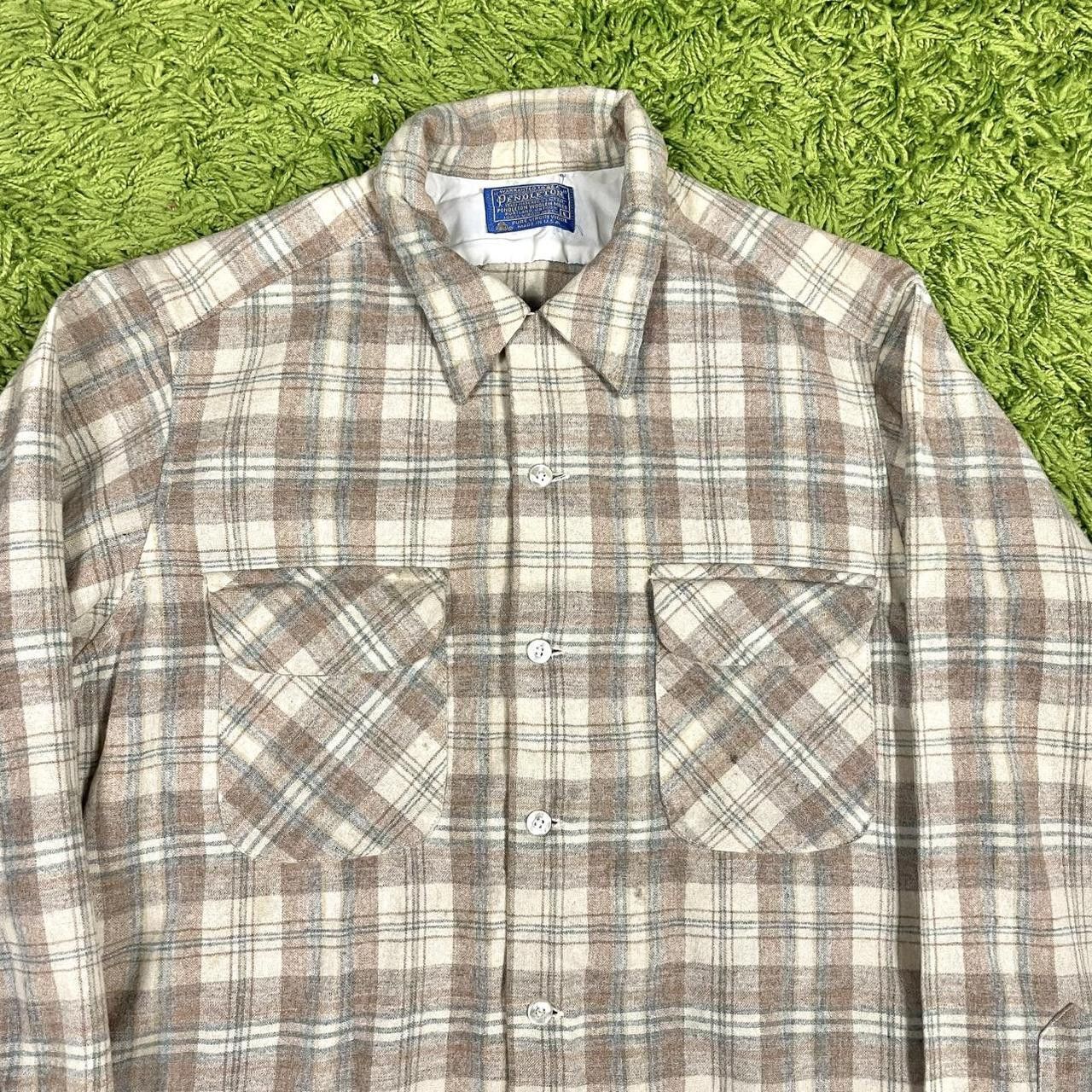 Pendleton × Vintage Vintage 60s Wool Pendleton Flannel Shirt Size US L / EU 52-54 / 3 - 2 Thumbnail