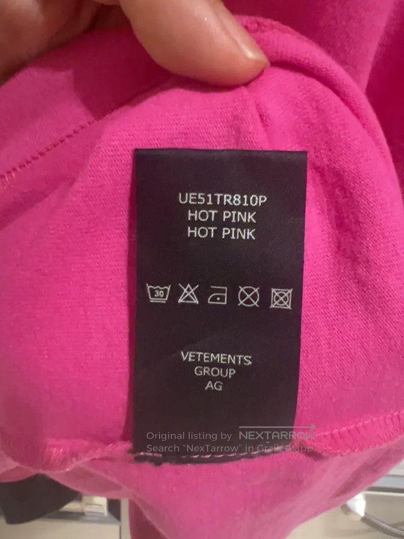 Vetements Vetements Pink limited edition short sleeve T-shirt Size US XS / EU 42 / 0 - 7 Thumbnail