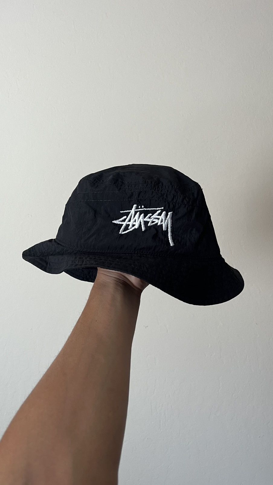 S/M Nike Stussy Bucket Hat Black Collab Dri Fit 100