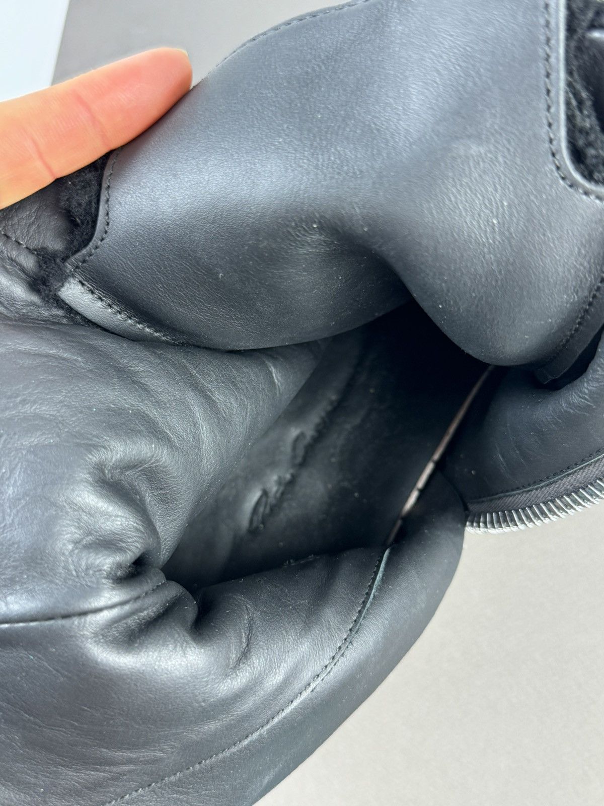Rick Owens SHEARLING HIGH TOP SNEAKERS Size US 9 / EU 42 - 11 Thumbnail