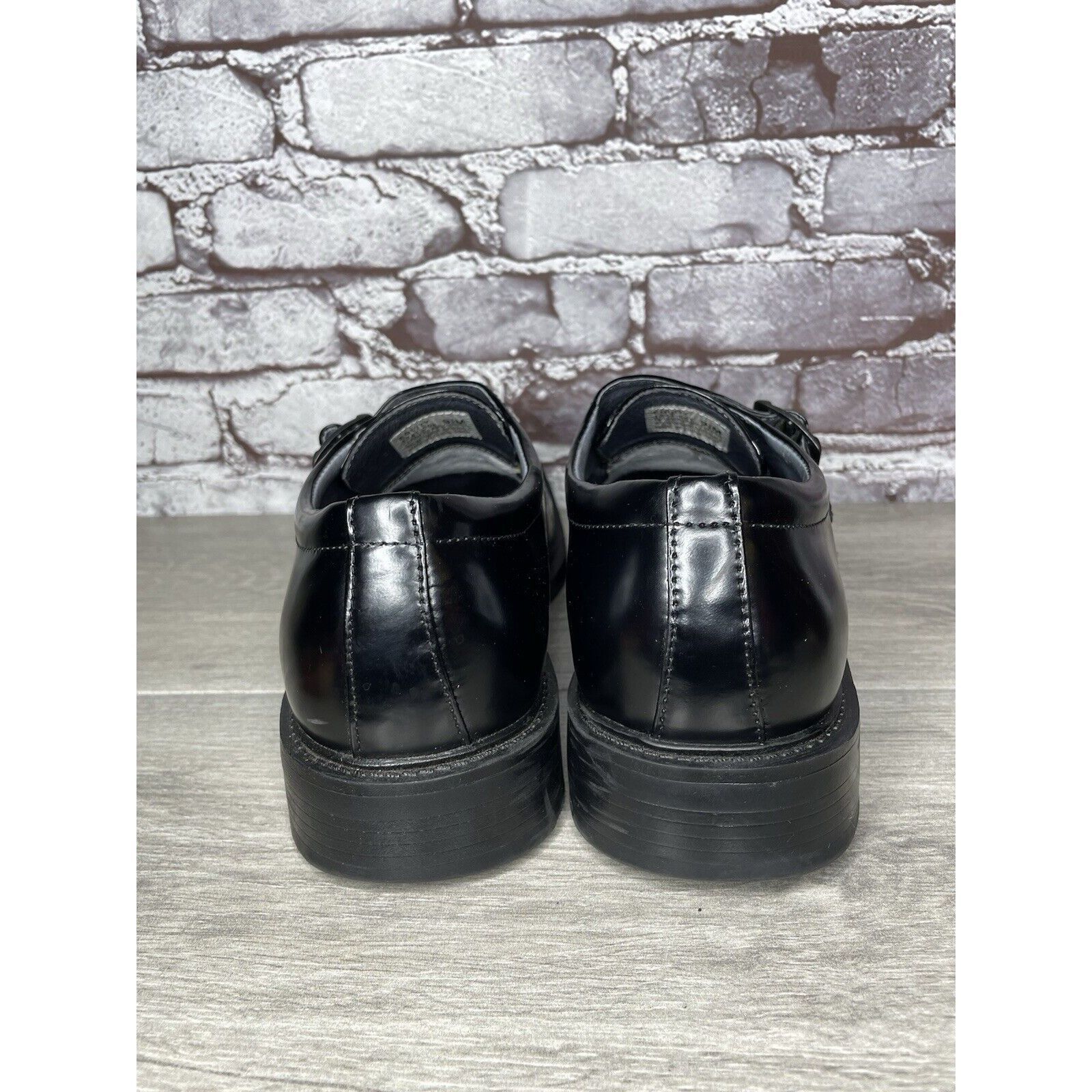 G.H. Bass & Co. Bass Waterproof Equity Black Leather Monk Strap Buckle Loafe Size US 9.5 / EU 42-43 - 4 Thumbnail