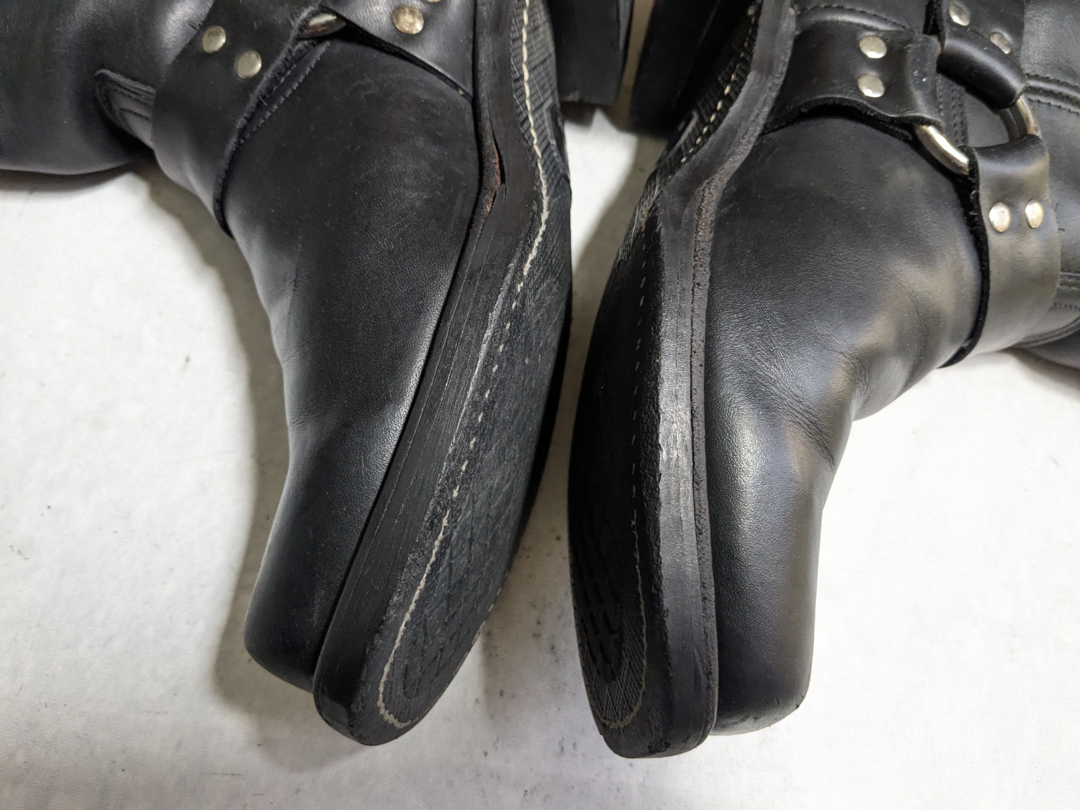 Frye Frye Harness Black Leather 9 M Leather Buckle Size US 9 / EU 42 - 15 Thumbnail