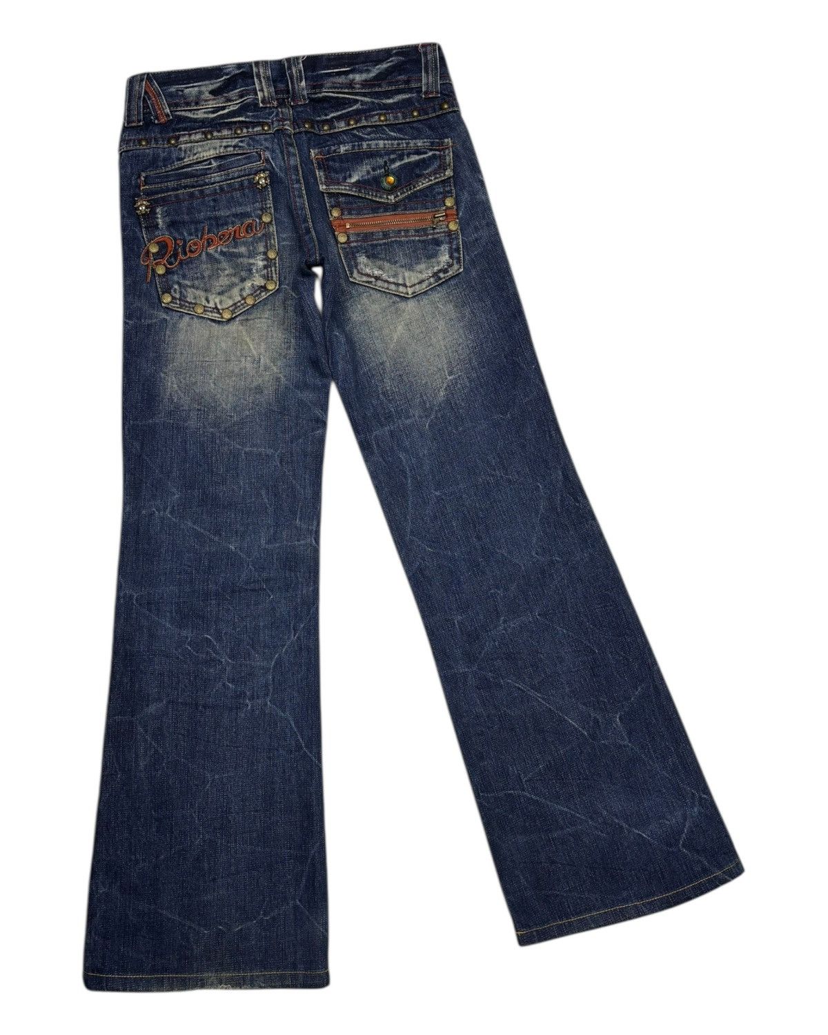 Hysteric Glamour RIOBERA DISTRESSED FLARED BOOTCUT JEANS Size 29" - 4 Thumbnail