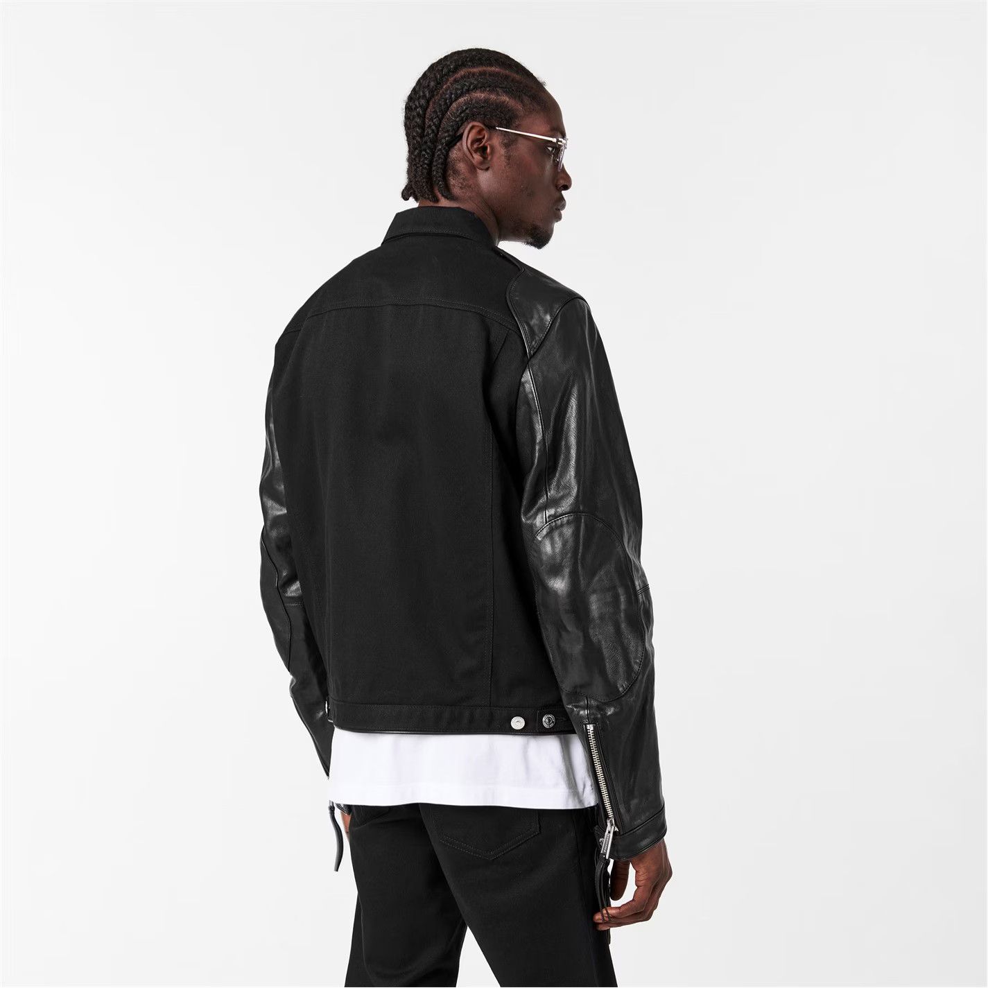 Dsquared2 o1g2r1mq0426 Leather Slim Fit Jacket in Black Size US L / EU 52-54 / 3 - 4 Thumbnail