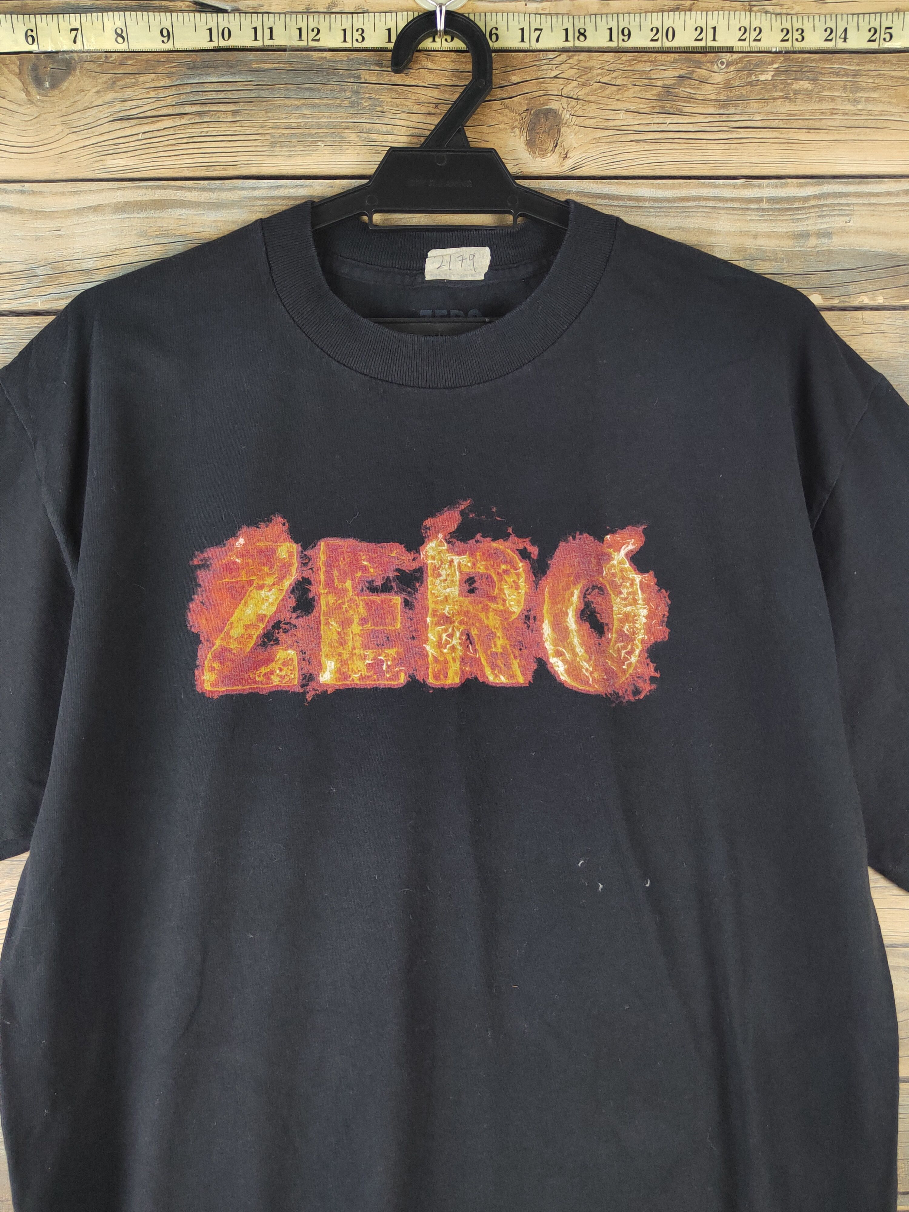Japanese Brand DL Zero fire Black Short Sleeve T-shirt #2179 Size US L / EU 52-54 / 3 - 2 Thumbnail
