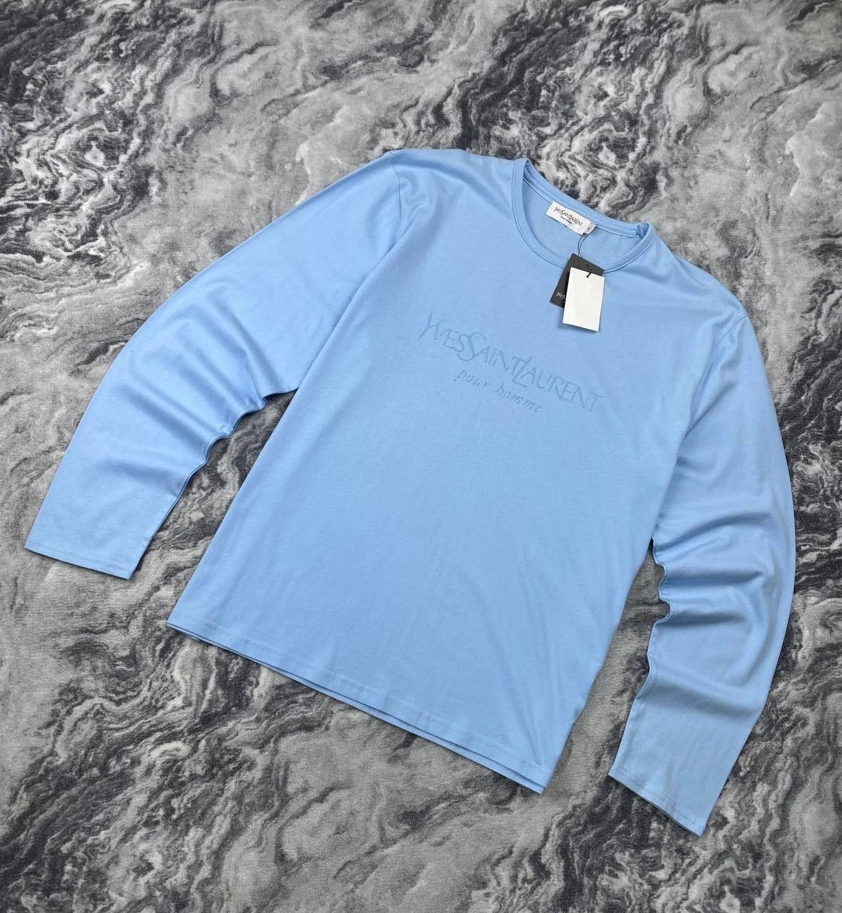NEW Yves Saint Laurent Long Sleeve T Shirt Big Logo YSL Men