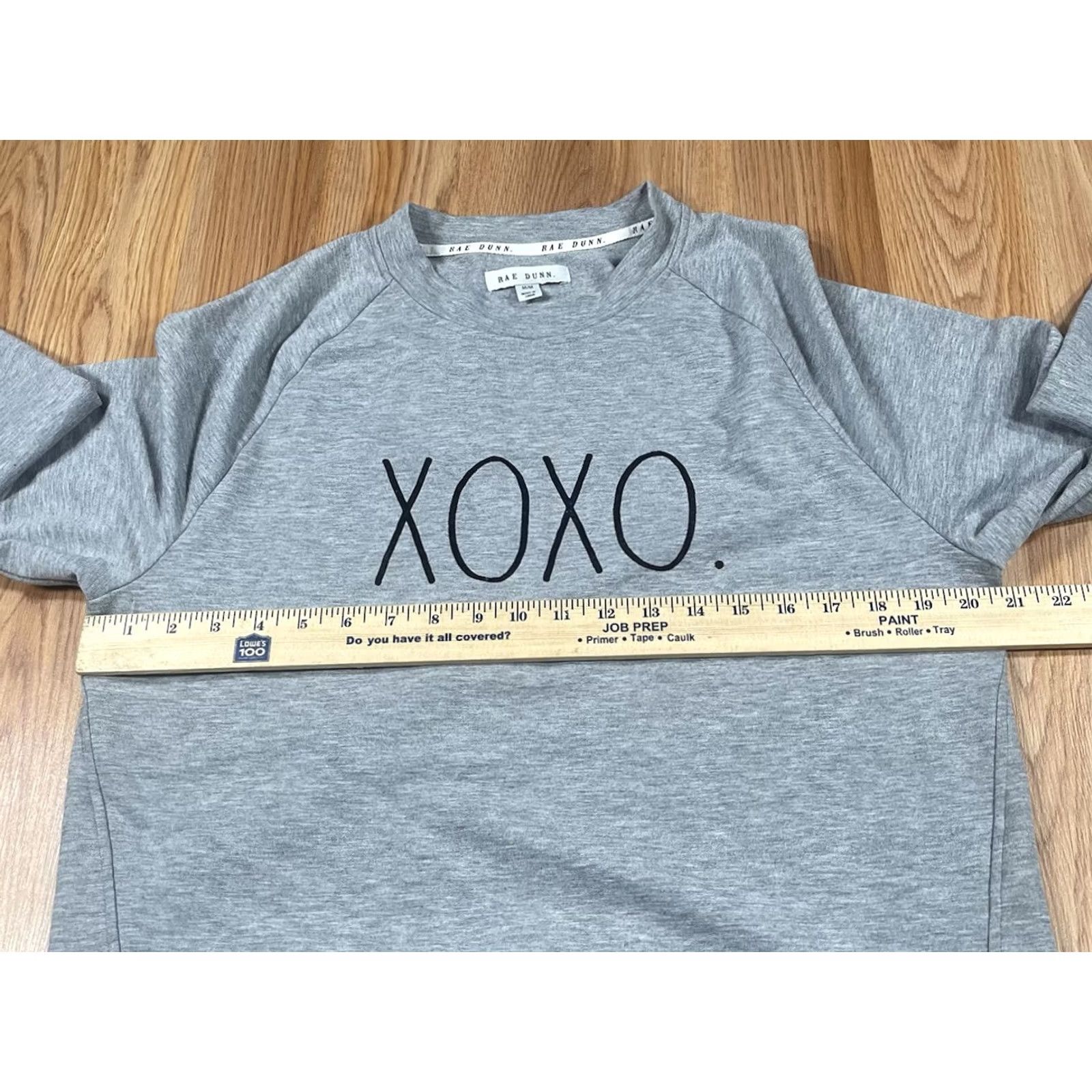 Vintage Rae Dunn Sweatshirt Womens M Medium Gray Long Sleeve Pullover Polyester Blend Size M / US 6-8 / IT 42-44 - 5 Thumbnail