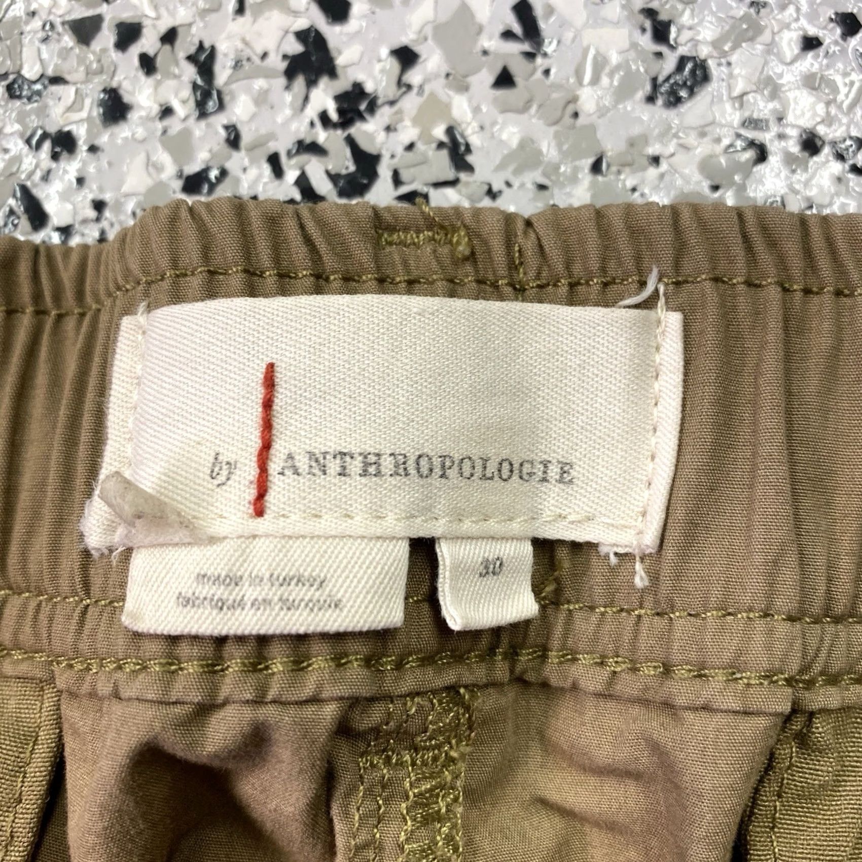 Anthropologie Anthropologie Cargo Jogger Pants Beige Khaki Pull On Women’s Size 30 Tapered Relaxed Front Zip Pockets Twill But No Holes Stains N/A Size 30" / US 8 / IT 44 - 3 Thumbnail