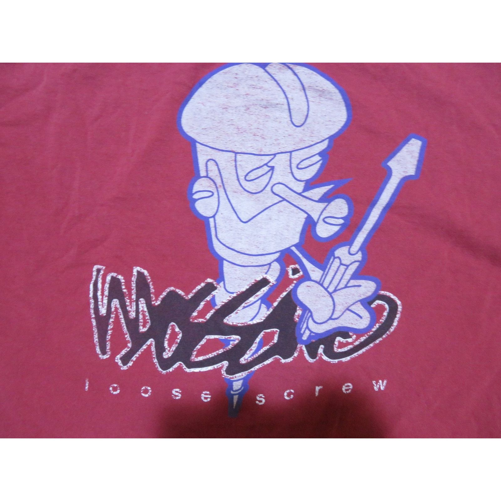 Mossimo Mossimo T-Shirt, Loose Screw, Maroon Red Sz XL 1990s Size US XL / EU 56 / 4 - 2 Thumbnail
