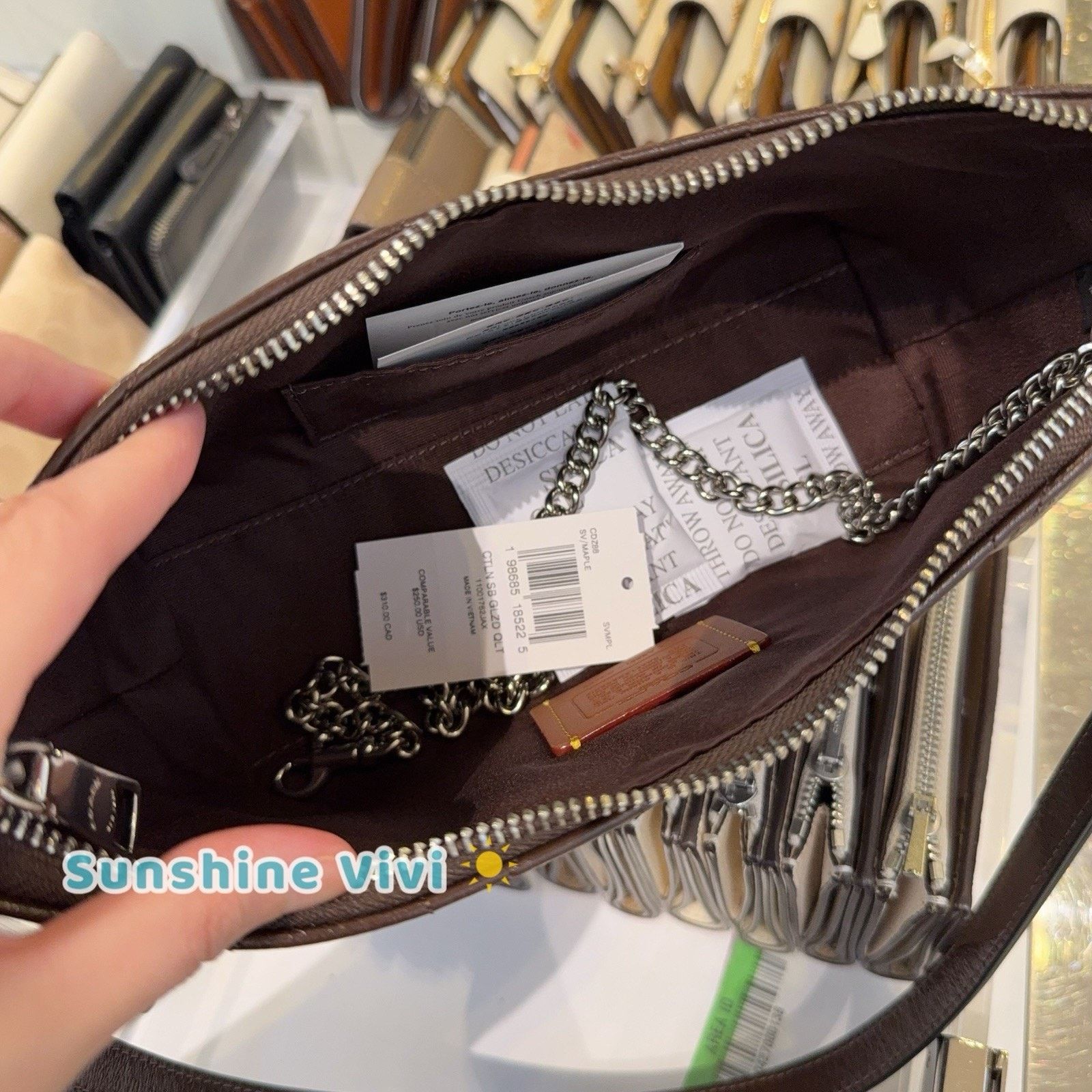 Coach NWT Coach Caitlin Shoulder Bag Quilting CDZ88 leather Maple Size ONE SIZE - 5 Thumbnail