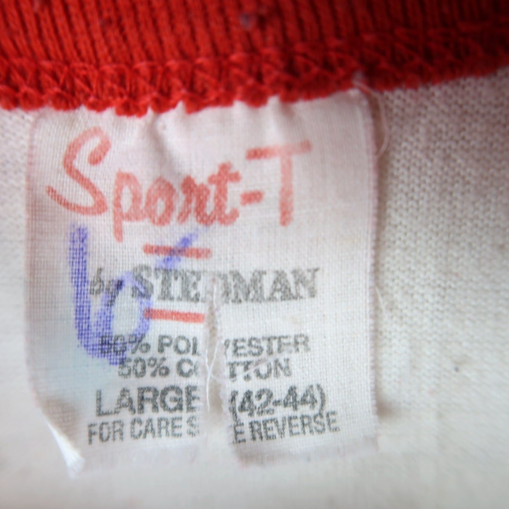 Vintage VINTAGE University of Rainier Raglan T-Shirt Sport-T Single Stitch Beer Men L White 70s 80s Baseball Tee Size US L / EU 52-54 / 3 - 6 Thumbnail