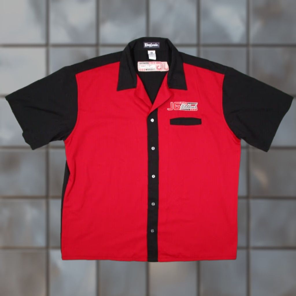 Vintage VINTAGE King Louie Shirt Mens XL Red Button-Up Bowling Edelbrock Race Size US XL / EU 56 / 4 - 1 Thumbnail