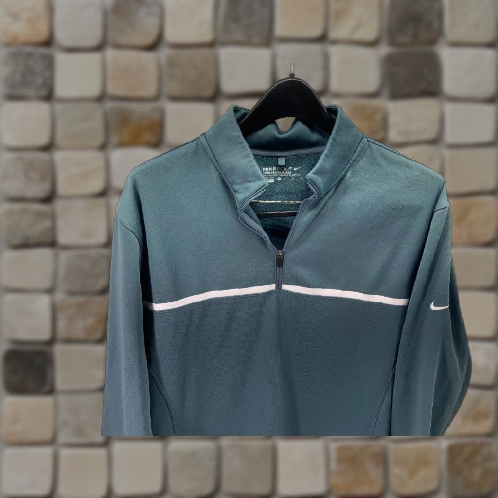 Nike Nike Golf Therma Fit Pullover Sweatshirt Mens M Blue 1/4 Zip Tour Performance Long Sleeve Sweatshirt Mens M Blue 1/4 Zip Tour Performance Size US M / EU 48-50 / 2 - 1 Thumbnail