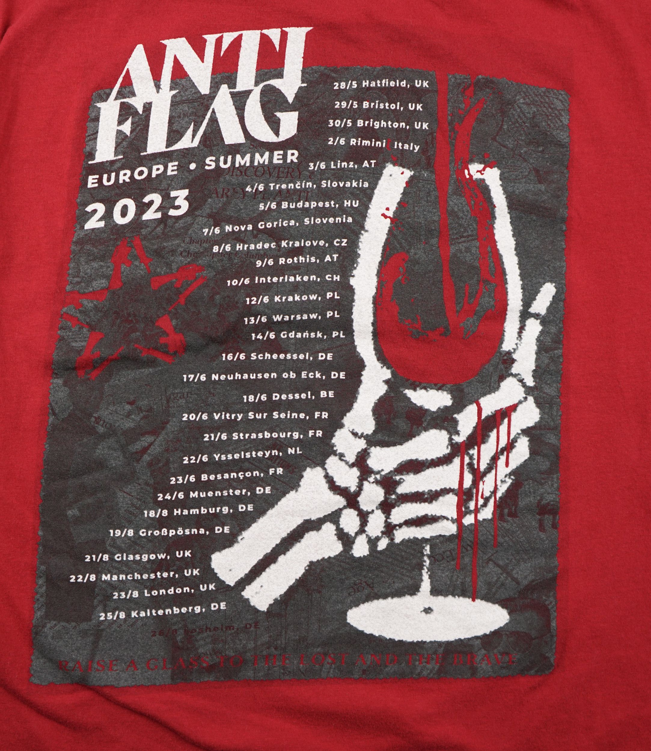 Band Tees × Vintage Vintage 2023 Anti-Flag Band Tour T-Shirt Size US S / EU 44-46 / 1 - 6 Thumbnail