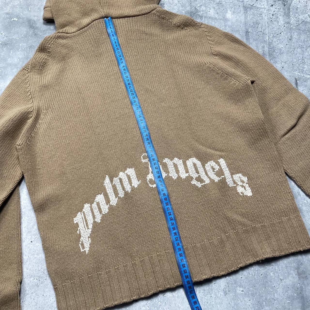 Palm Angels Palm Angels Curved Logo Zip-Up Knitted Hoodie Cardigan Size US S / EU 44-46 / 1 - 3 Thumbnail