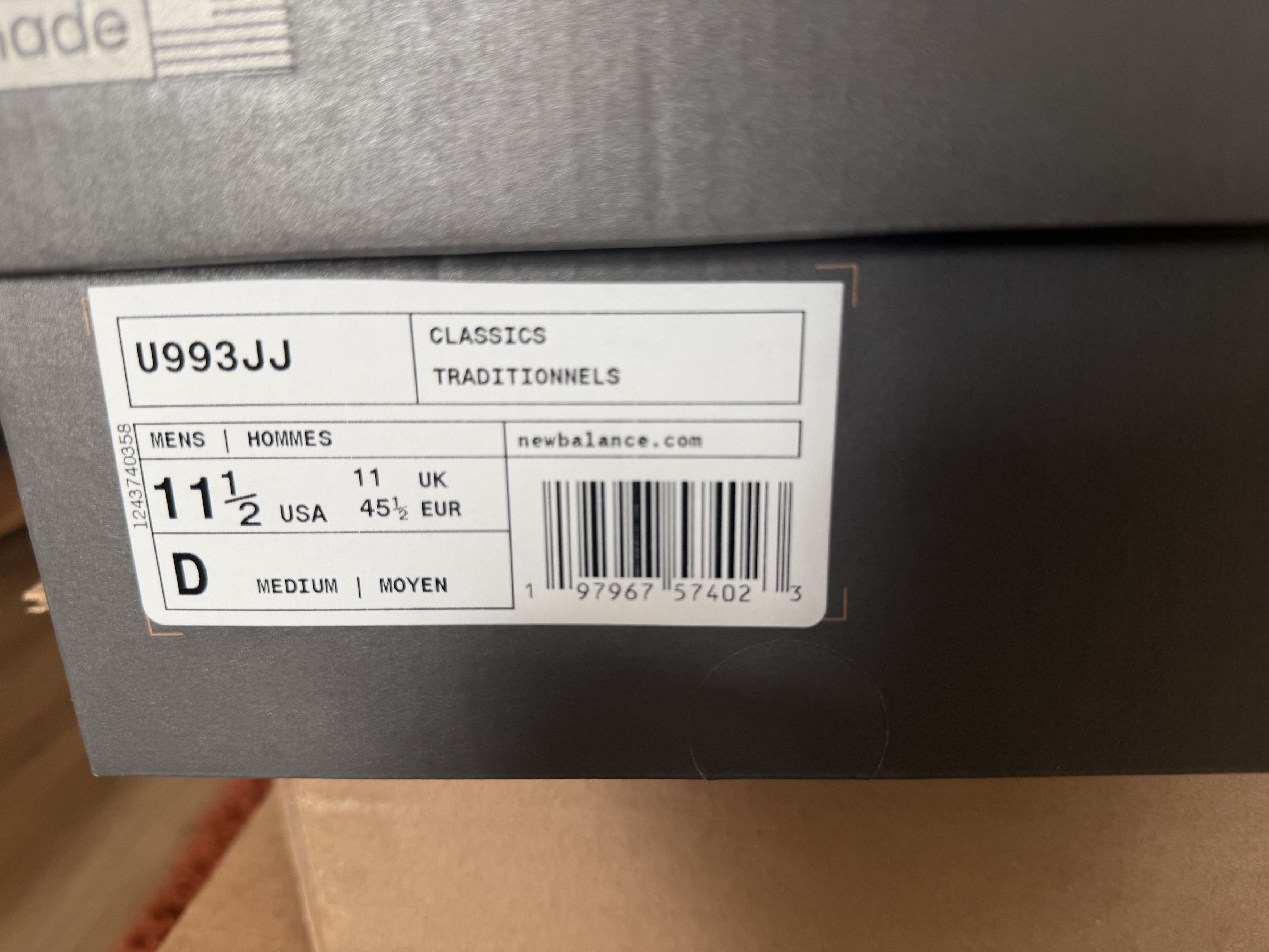 JJJJound × New Balance New Balance 993 Size US 11.5 / EU 44-45 - 2 Thumbnail