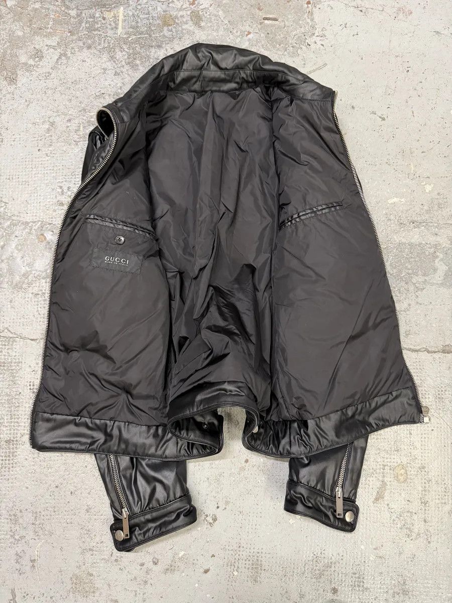Gucci 2000s Gucci Black Biker Avnat-Garde Puffer Jacket by Tom Ford Size US L / EU 52-54 / 3 - 7 Thumbnail