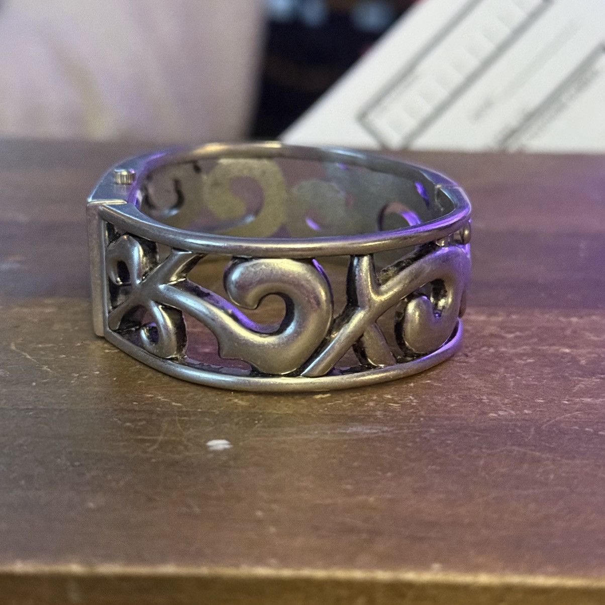 Chicos Chico’s silver tone filigree bangle bracelet watch Size ONE SIZE - 8 Thumbnail
