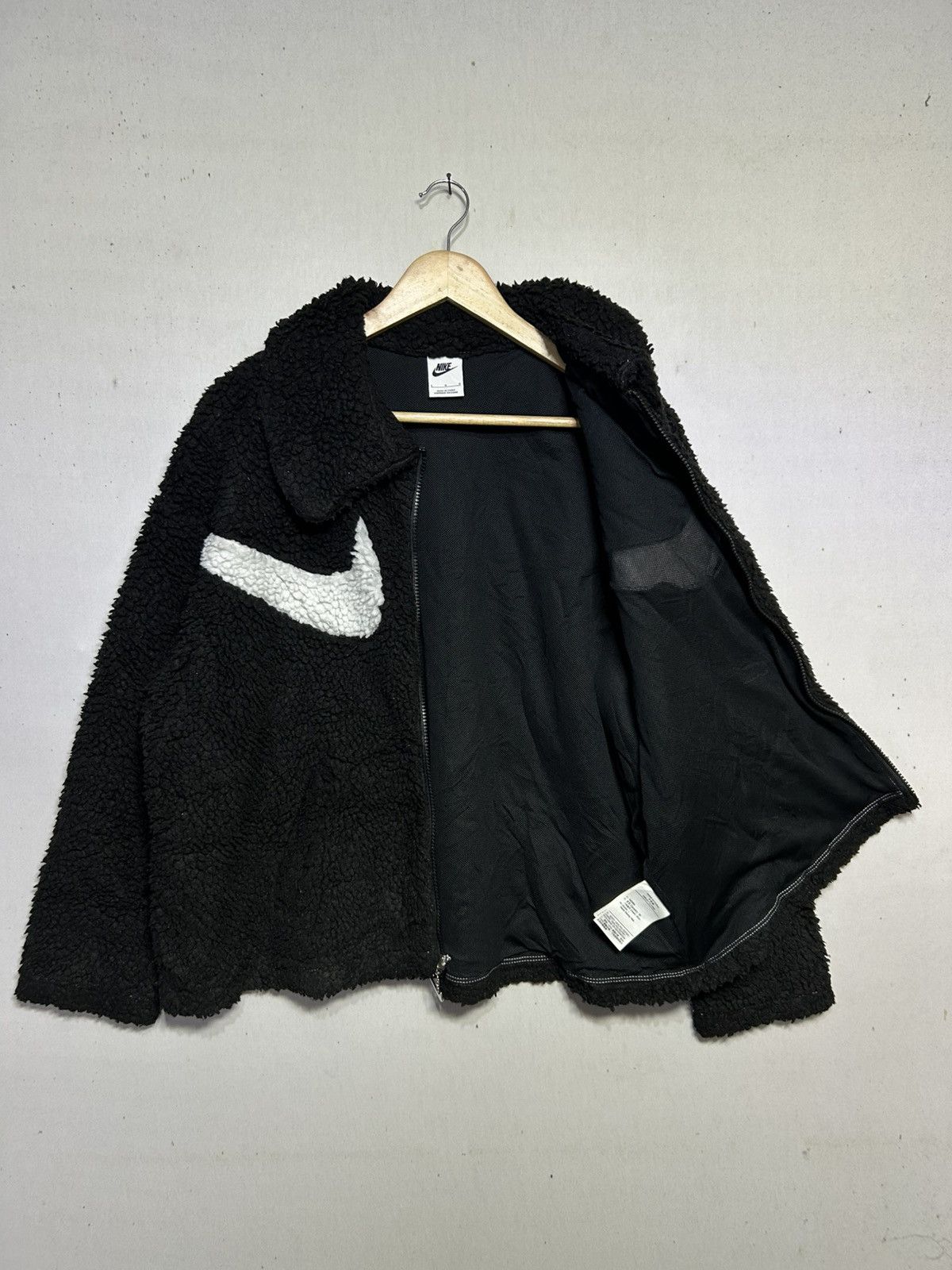 Nike × Vintage Rare🔥 Boxy Nike Double Swoosh Fleece Sherpa Size US L / EU 52-54 / 3 - 2 Thumbnail