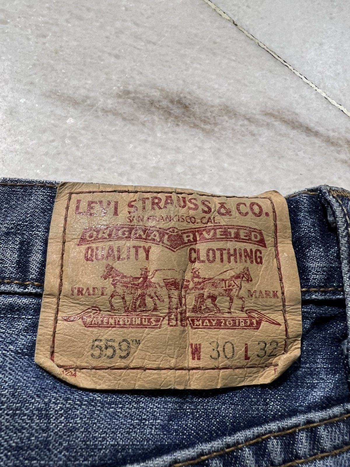 Levi's × Levi's Vintage Clothing 💥Baggy💥Vintage Levis 559 Distress Washed Jeans Size US 30 / EU 46 - 19 Thumbnail