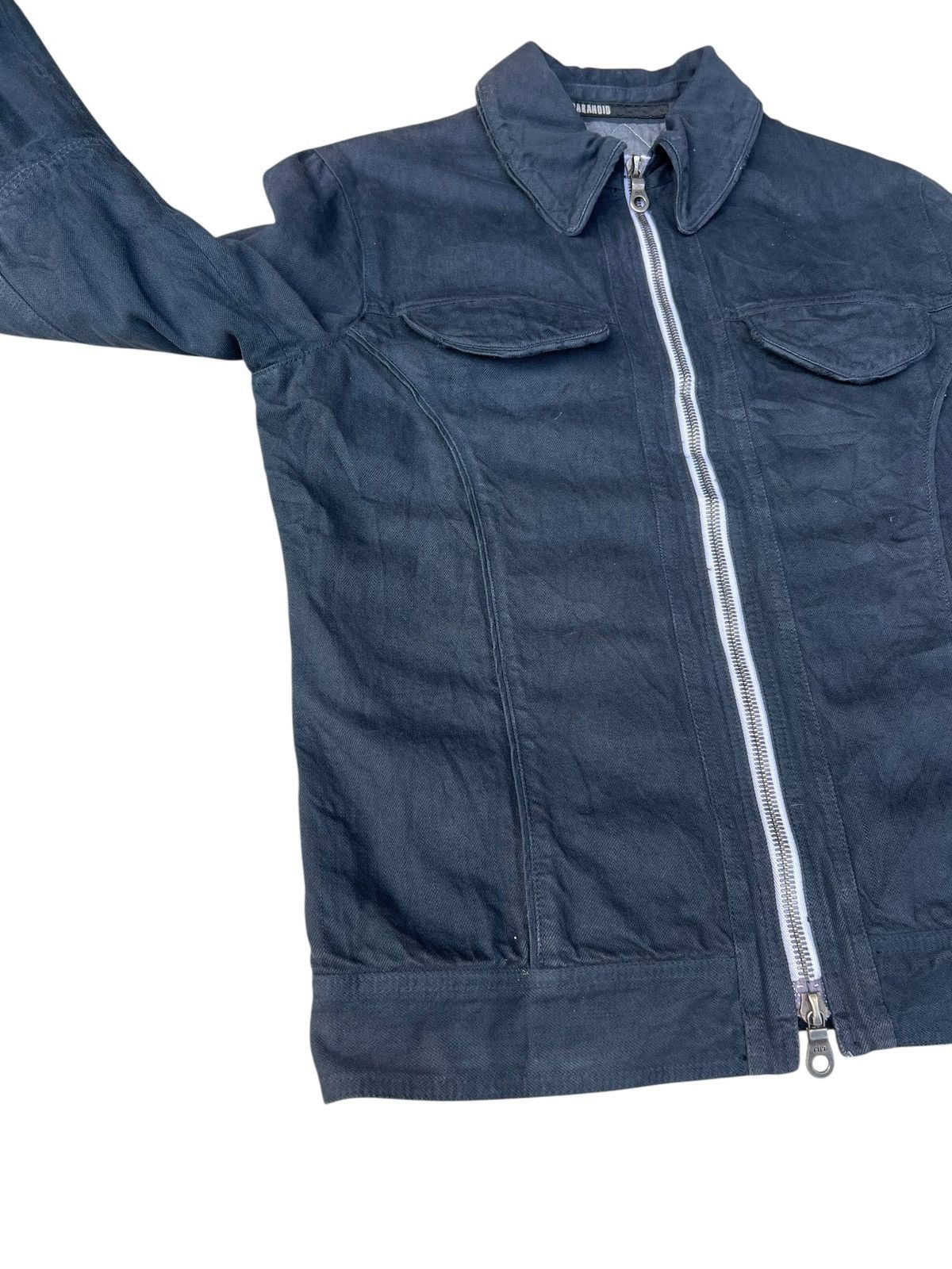 Japanese Brand PARANOID Japan RiRi Zip Quilted Lined Trucker Denim Jacket Size US M / EU 48-50 / 2 - 8 Thumbnail
