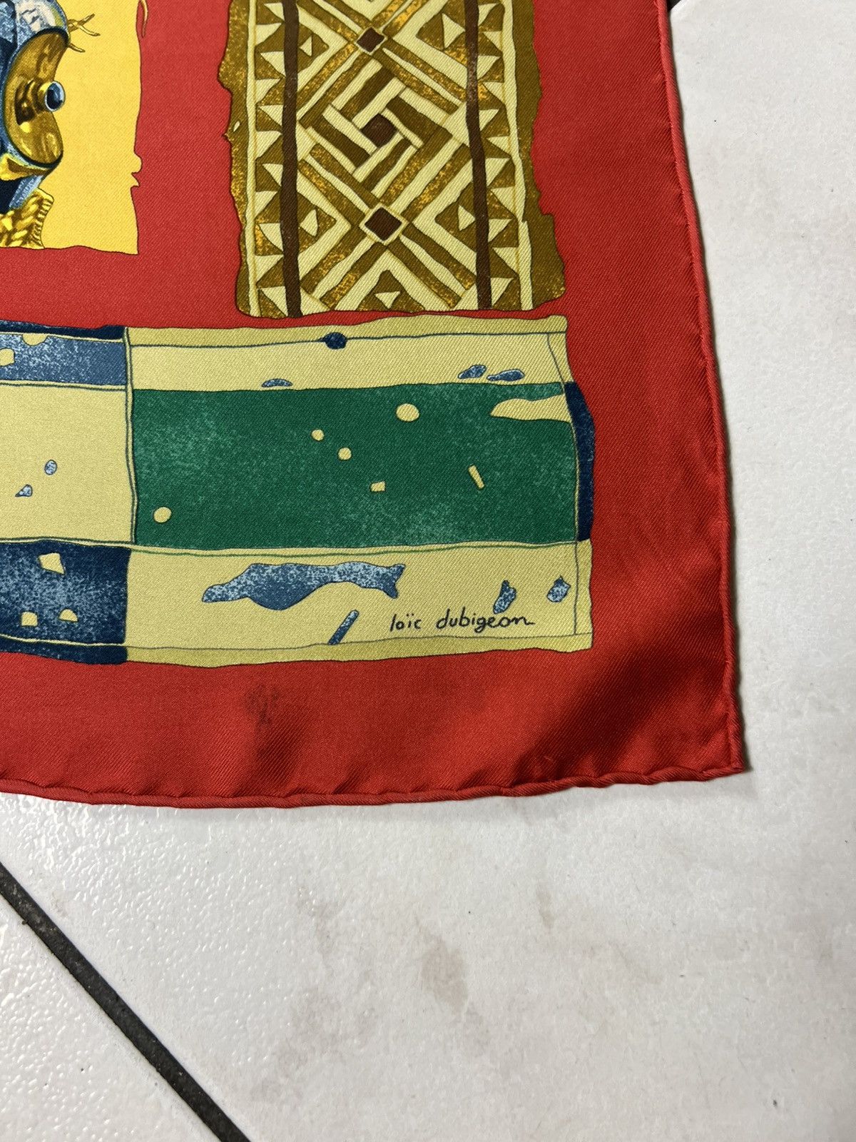 Hermes Vintage Hermes Persona loic dubigeon silk handkerchief scarf Size ONE SIZE - 15 Thumbnail