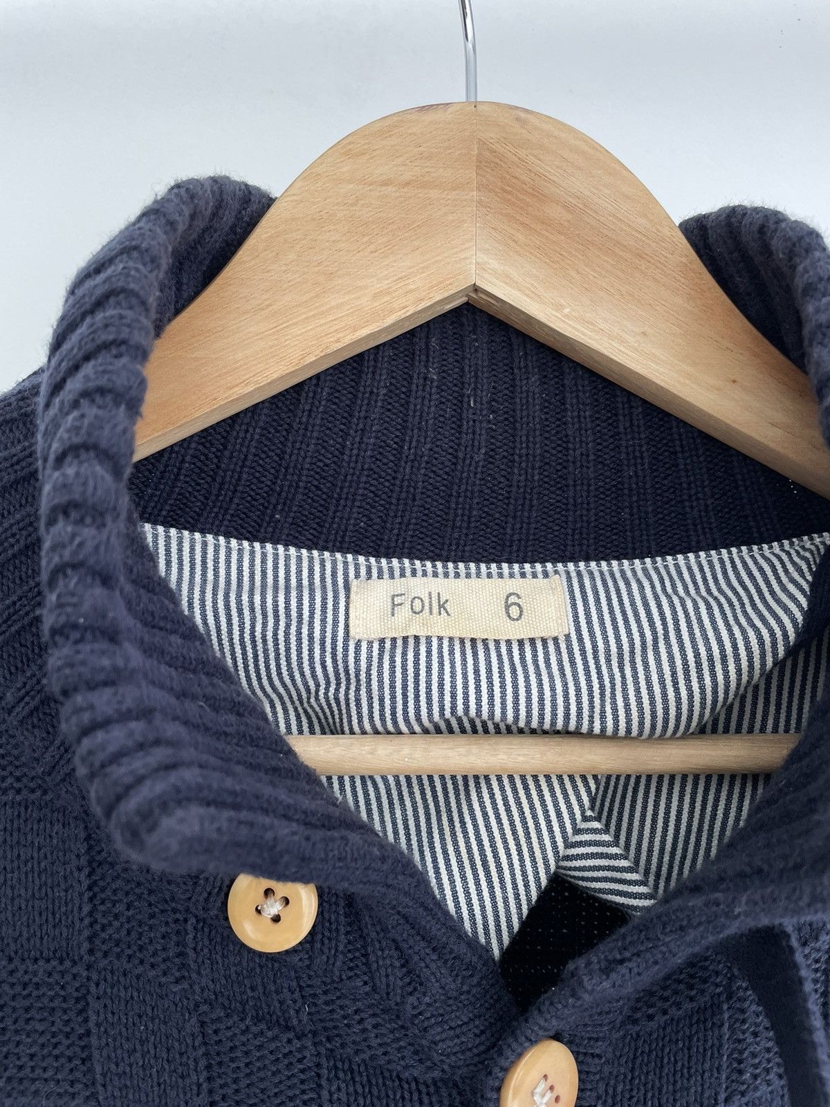 Folk FOLK Merino Wool Cotton Ckeck Cardigan Size 6 Size US XXL / EU 58 / 5 - 9 Thumbnail