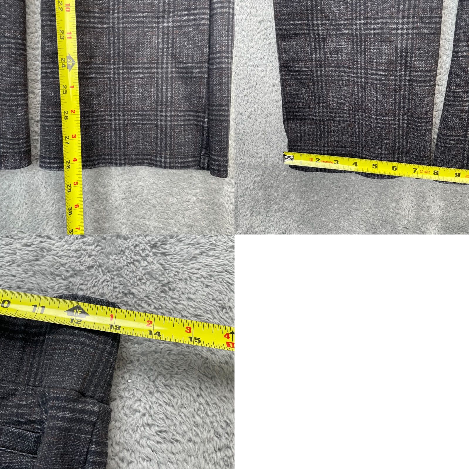 Vintage Tapata Pants Womens Small Gray Dress Glen Plaid Bootcut Leg Business Office Wear Size 26" / US 2 / IT 38 - 8 Thumbnail