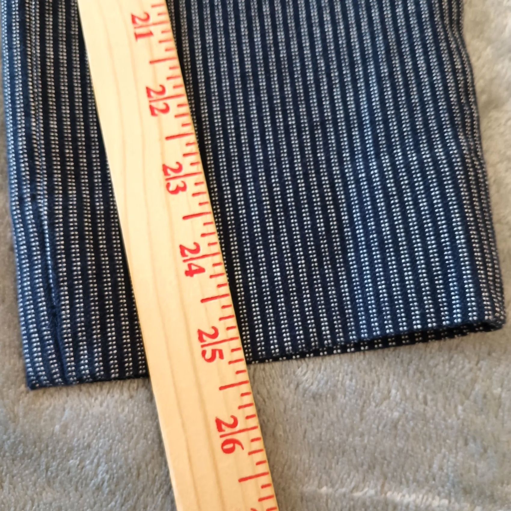 Banana Republic Banana Republic Sloan Ankle Pants Womens 2P Petite Blue Striped Pockets 27x25 Pant Easy Care Cotton Blend Straight Leg 25in Inseam Mens Women Girls Size 26" / US 2 / IT 38 - 6 Thumbnail