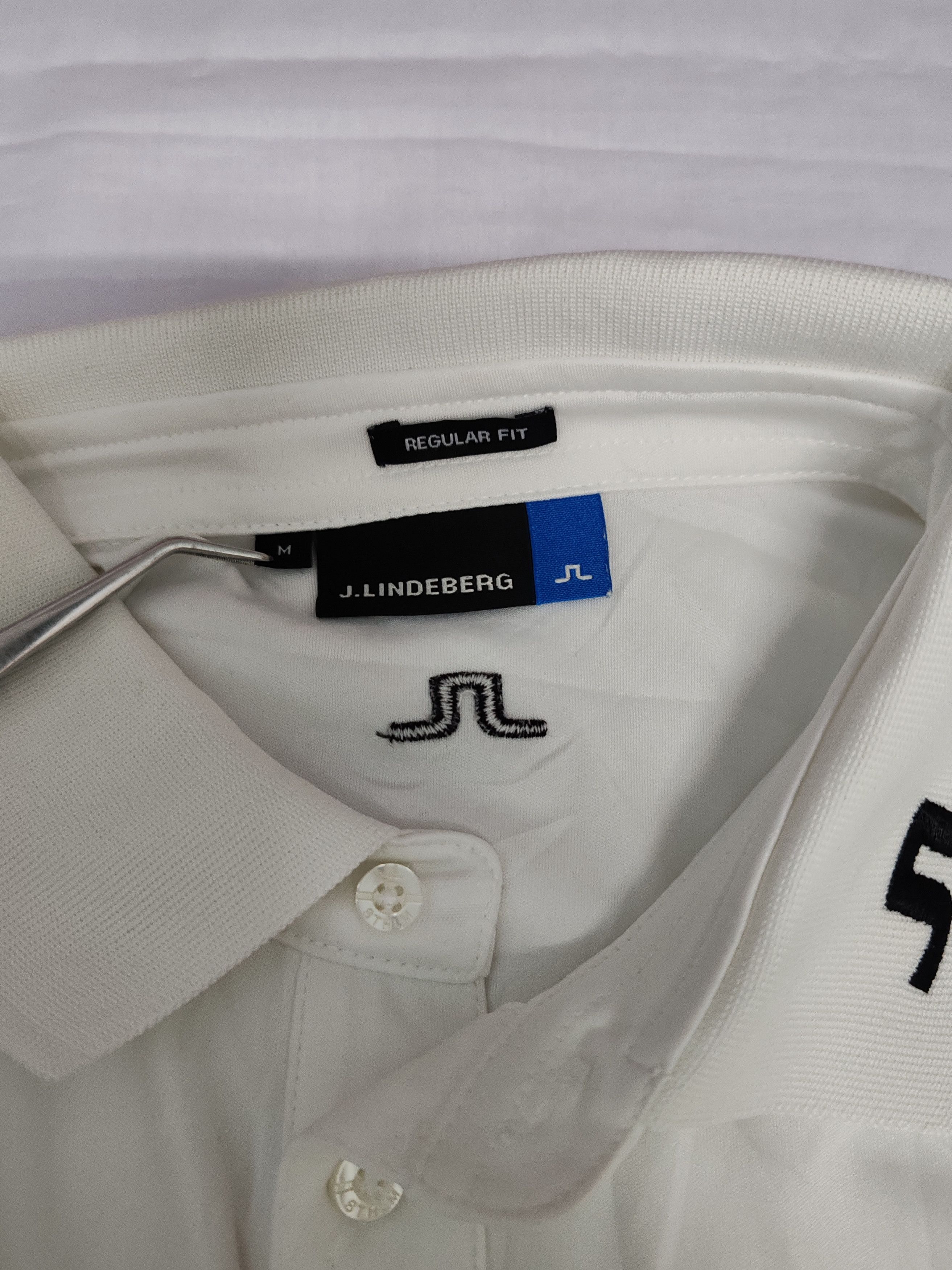 Designer J.Lindeberg Polo tee Shirt Regular Fit White Size US M / EU 48-50 / 2 - 4 Thumbnail