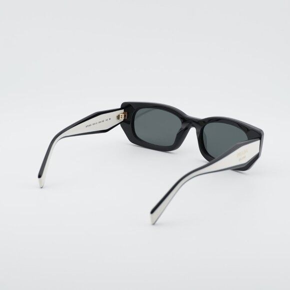 Prada Prada PRB05S 09Q08Z Sunglasses Black Rectangle Frame Size ONE SIZE - 5 Thumbnail