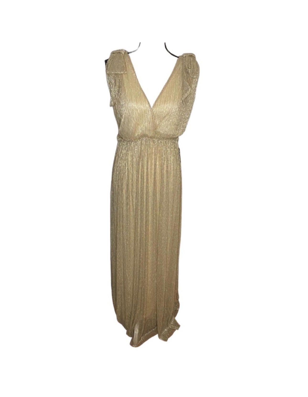 Express Express x Rachel Zoe Elegant Gold Metallic Evening NWT Gown Size XL / US 12-14 / IT 48-50 - 6 Thumbnail