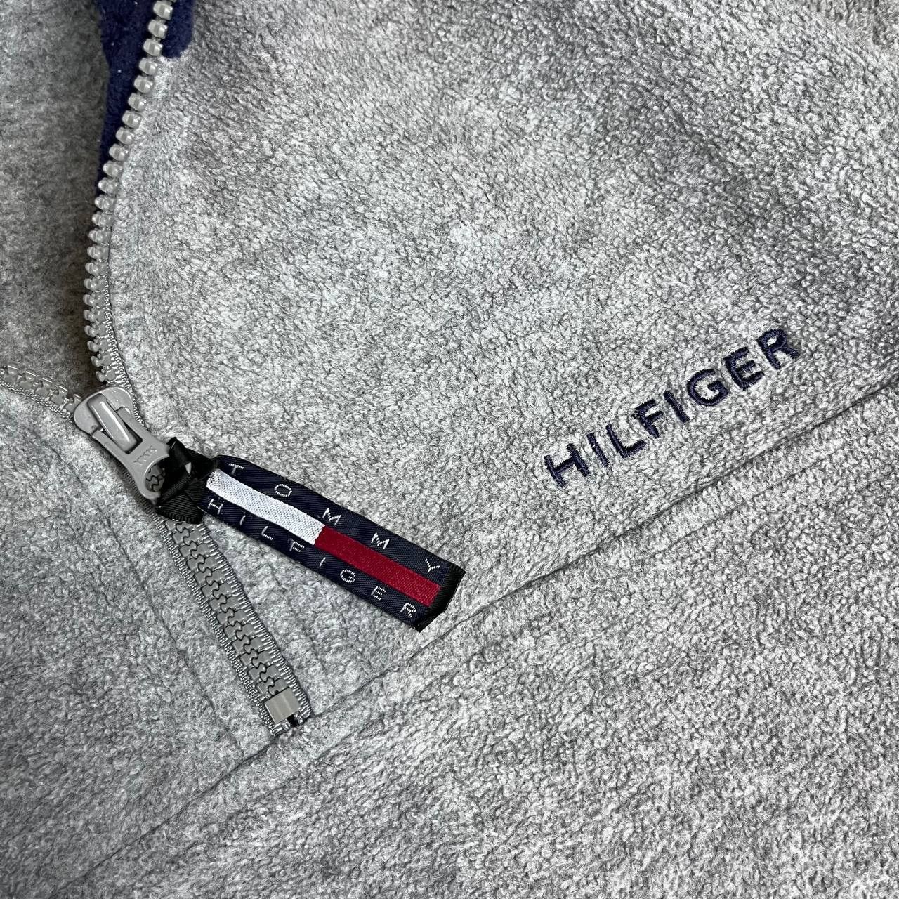 Tommy Hilfiger × Vintage Vintage 90s Tommy Hilfiger Big Logo 1/4 Zip Fleece Size US L / EU 52-54 / 3 - 5 Thumbnail