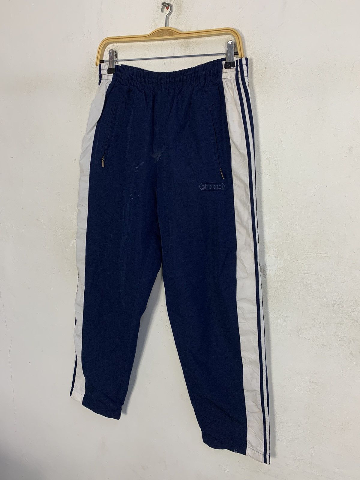 Vintage 90s Shooter Track Pant Side Snap Button Stretchable Waist Size US 28 / EU 44 - 4 Thumbnail
